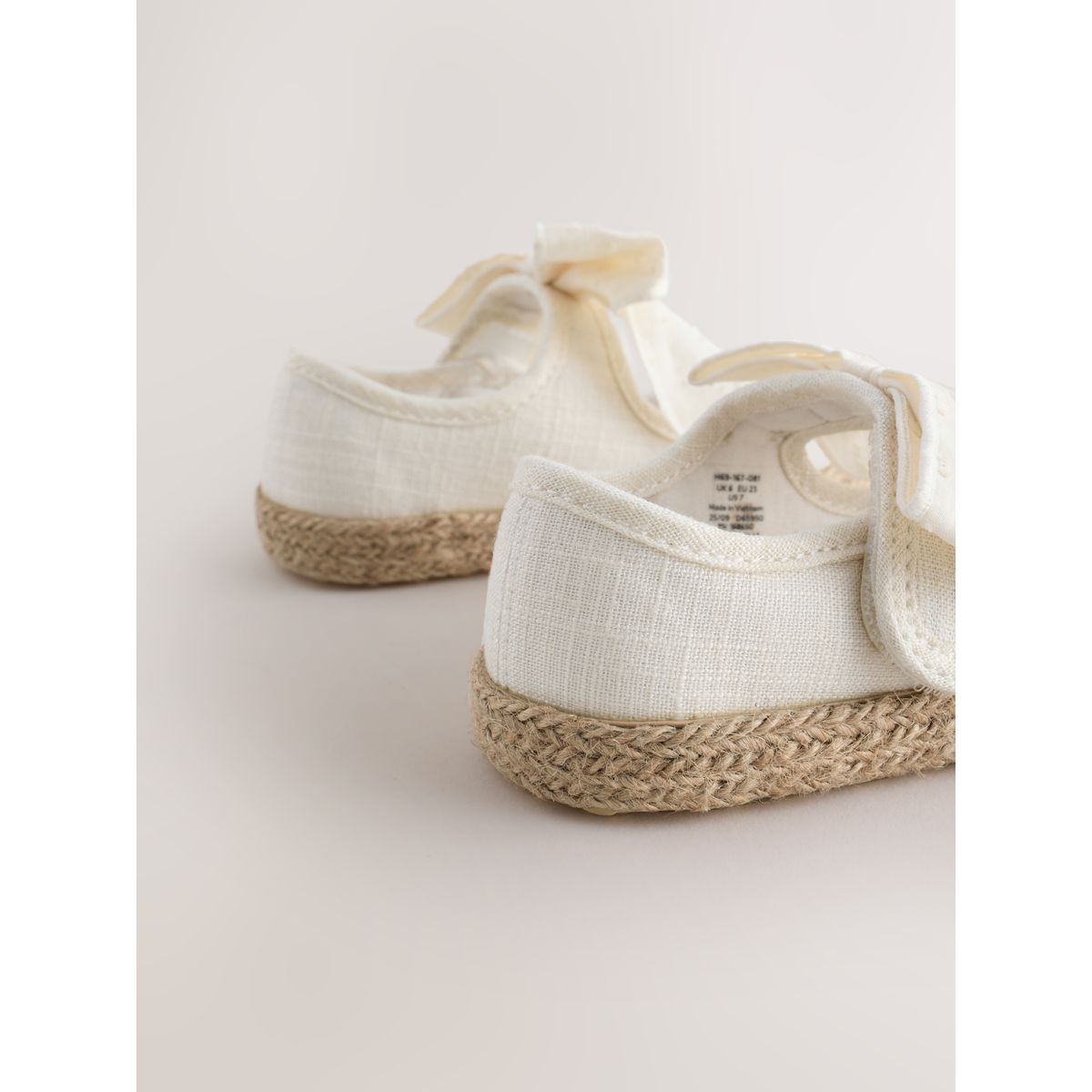 Espadrilles à nœud blanc, NEXT
