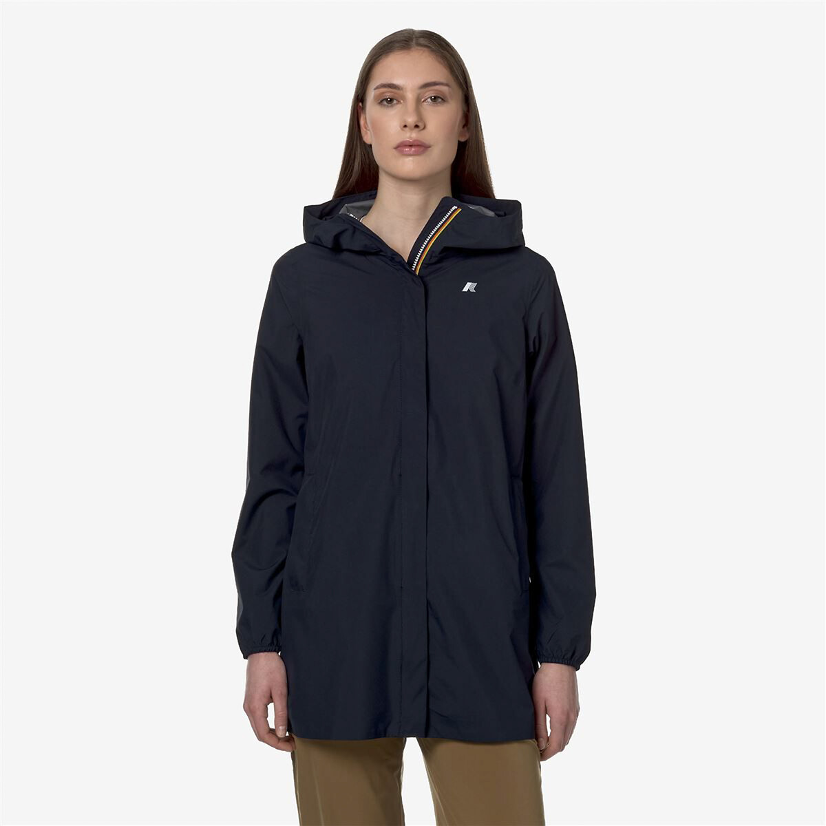 Coupe-vent mi-long SOPHIE ECO STRETCH DOT V marine, K-WAY