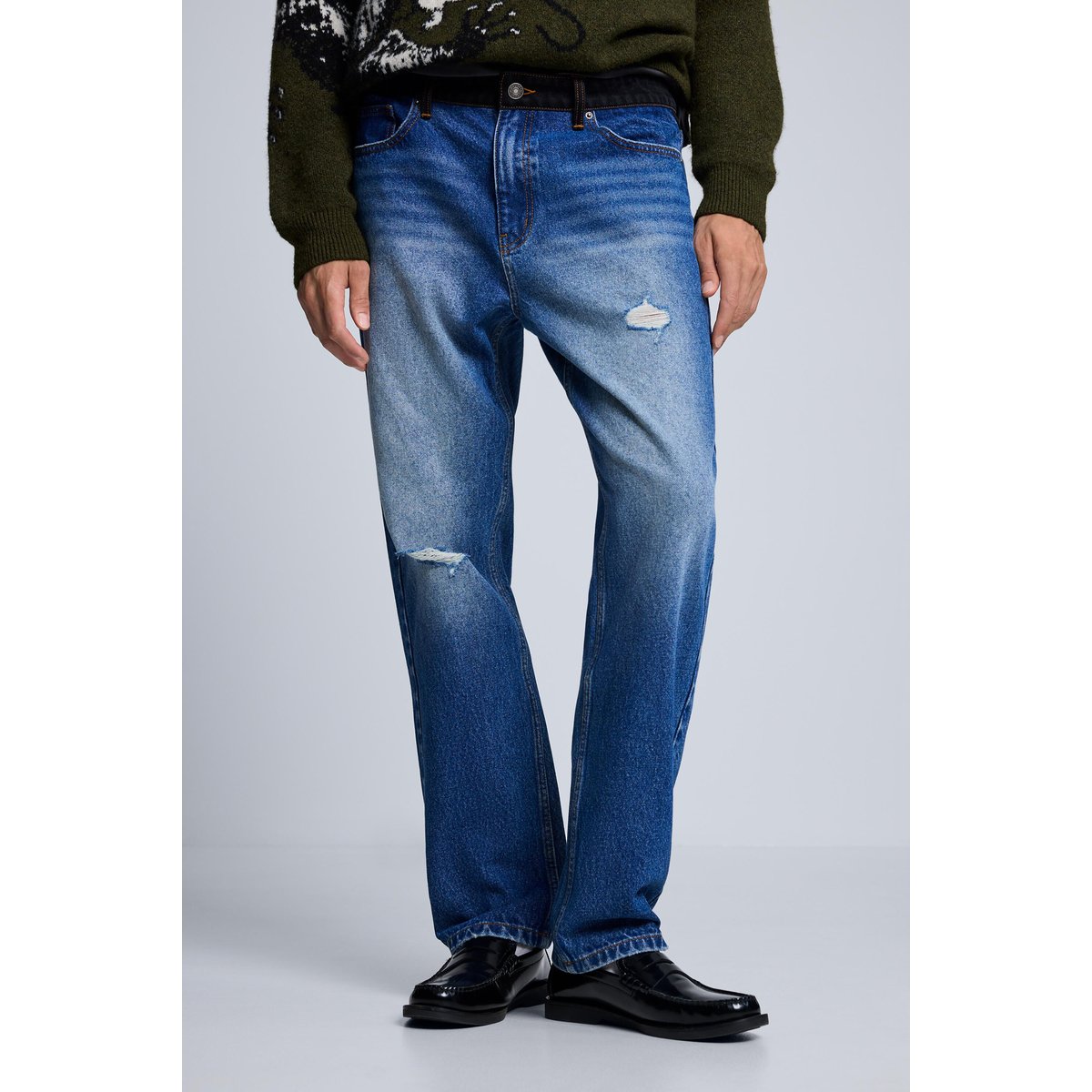 Jean à double taille bleu clair, DESIGUAL