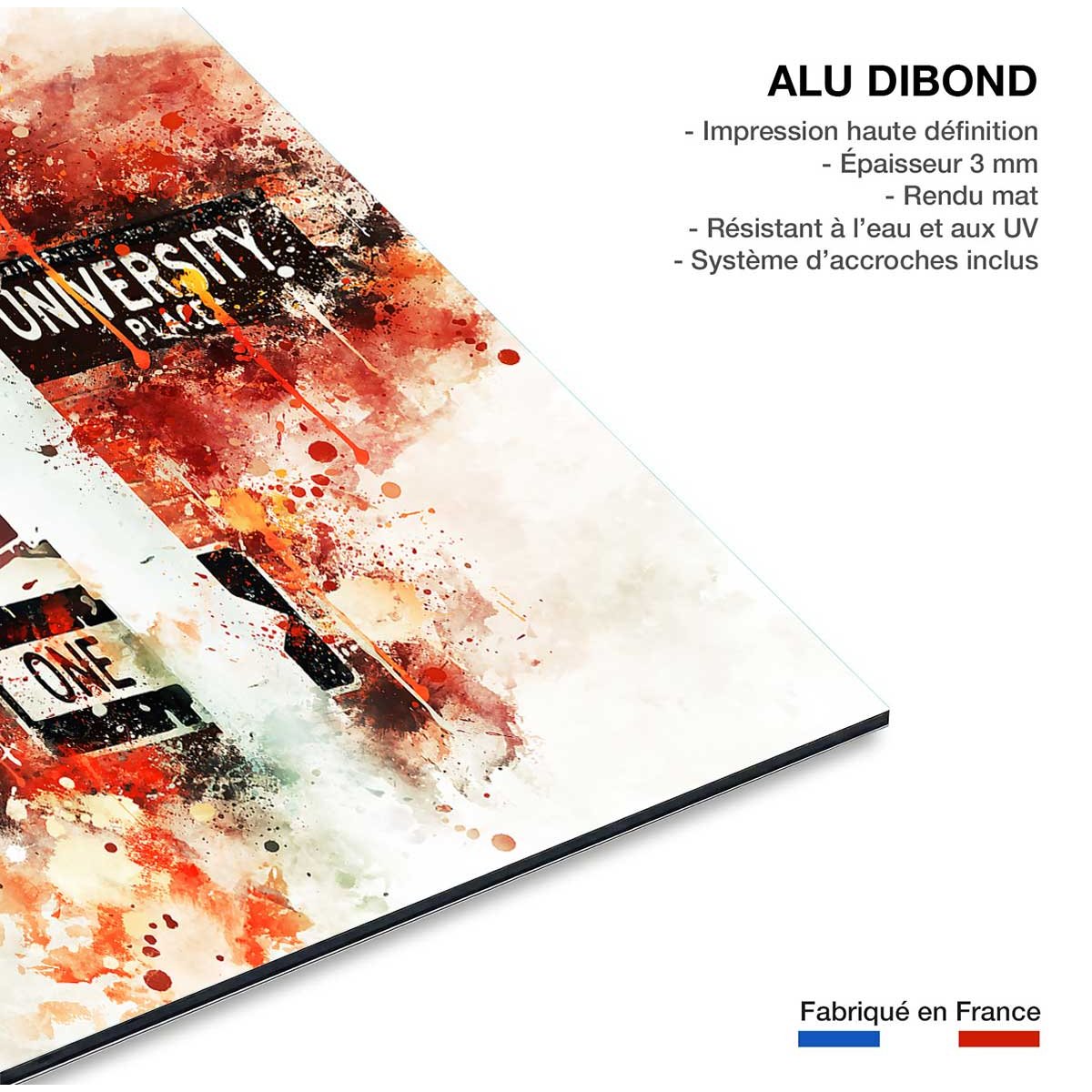 Tableau traffic lights university place tableau alu dibond, HEXOA