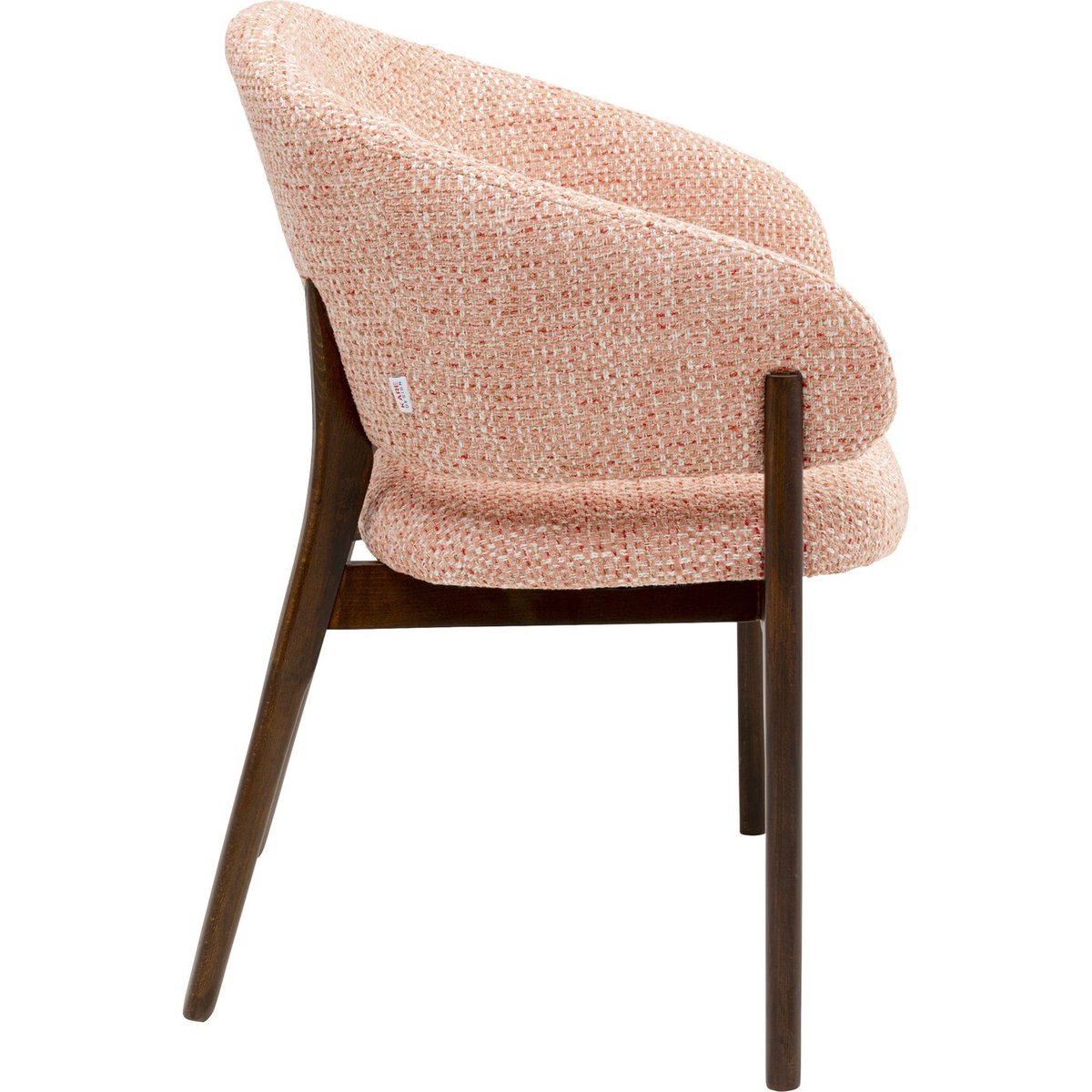Chaise avec accoudoirs en polyester mélangé, AUGUST rose, KARE DESIGN