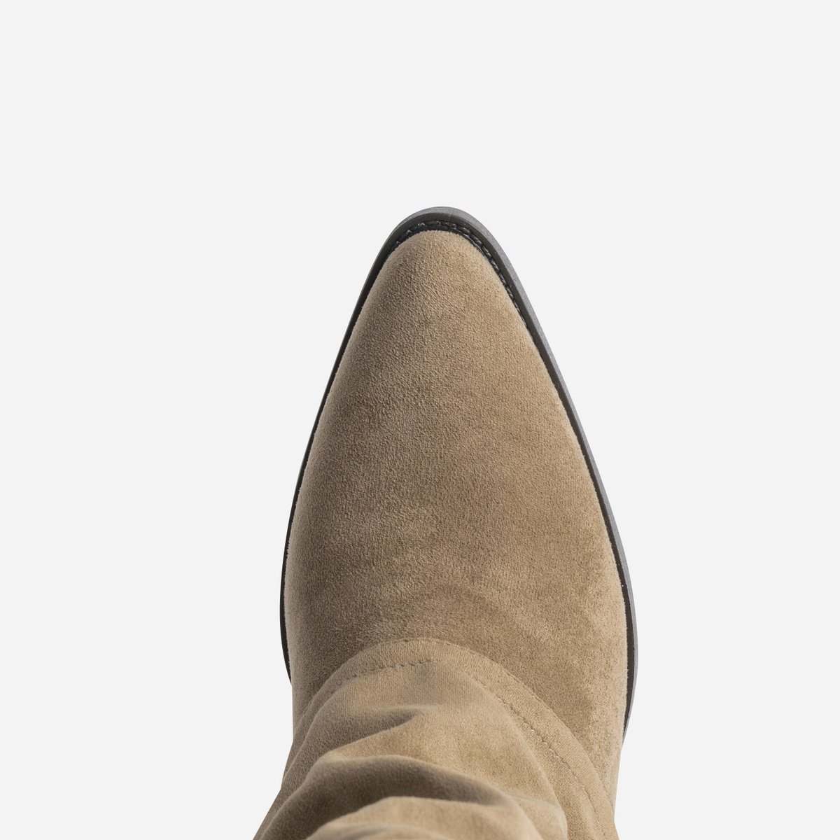 Botte À Talon en cuir MINA taupe, TEXTO