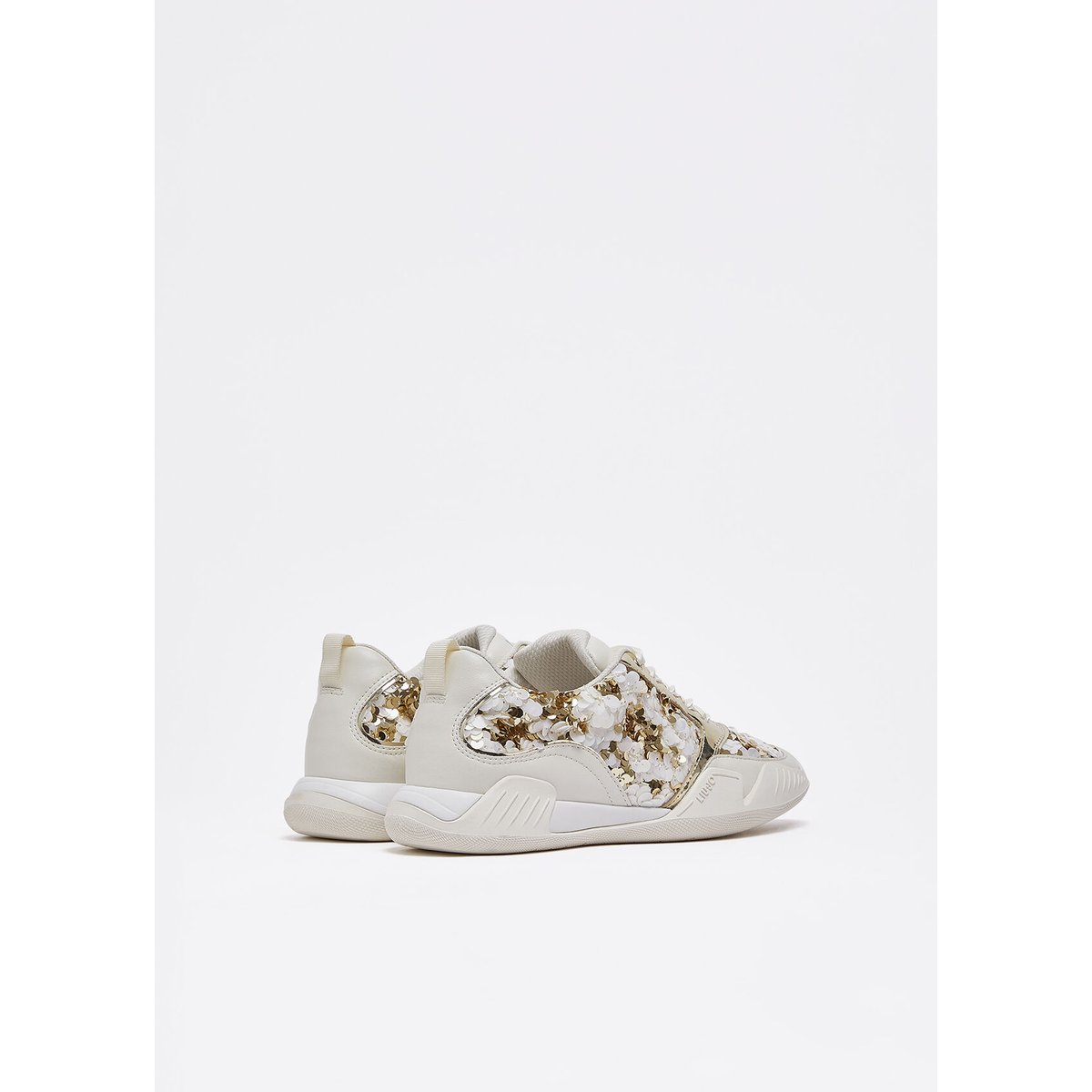 Sneakers avec paillettes blanc et or, LIU JO