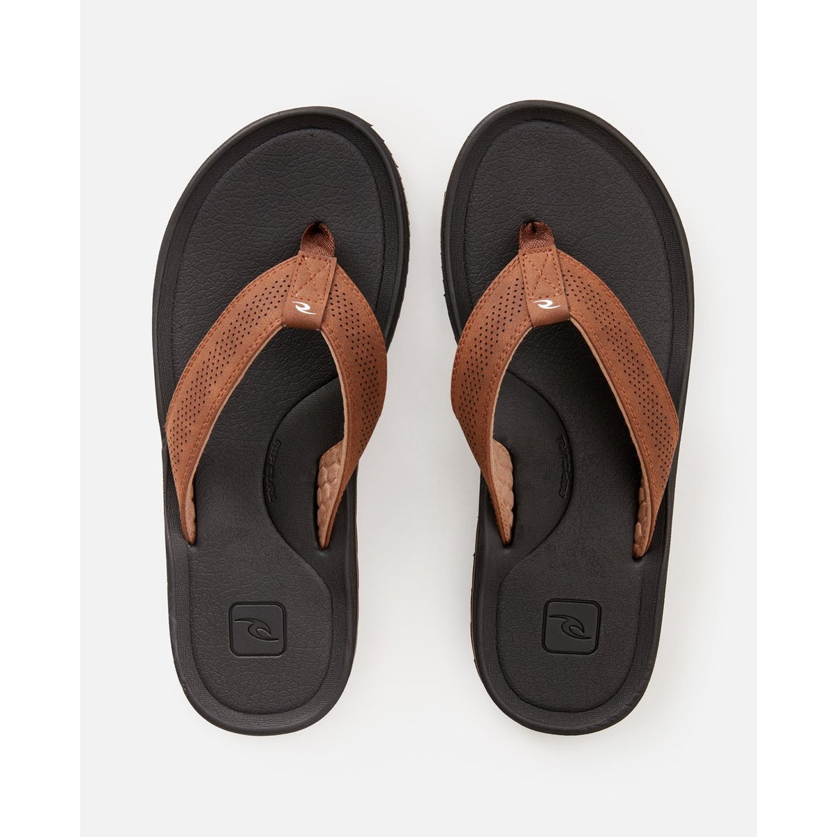 Tongs CHIBA marron/noir, RIP CURL