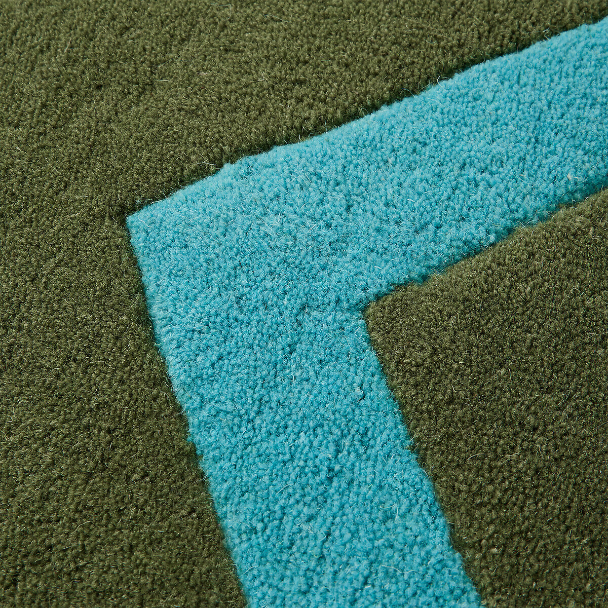 Tappeto in lana, motivo a zigzag, ZAGO blu/verde, LA REDOUTE INTERIEURS