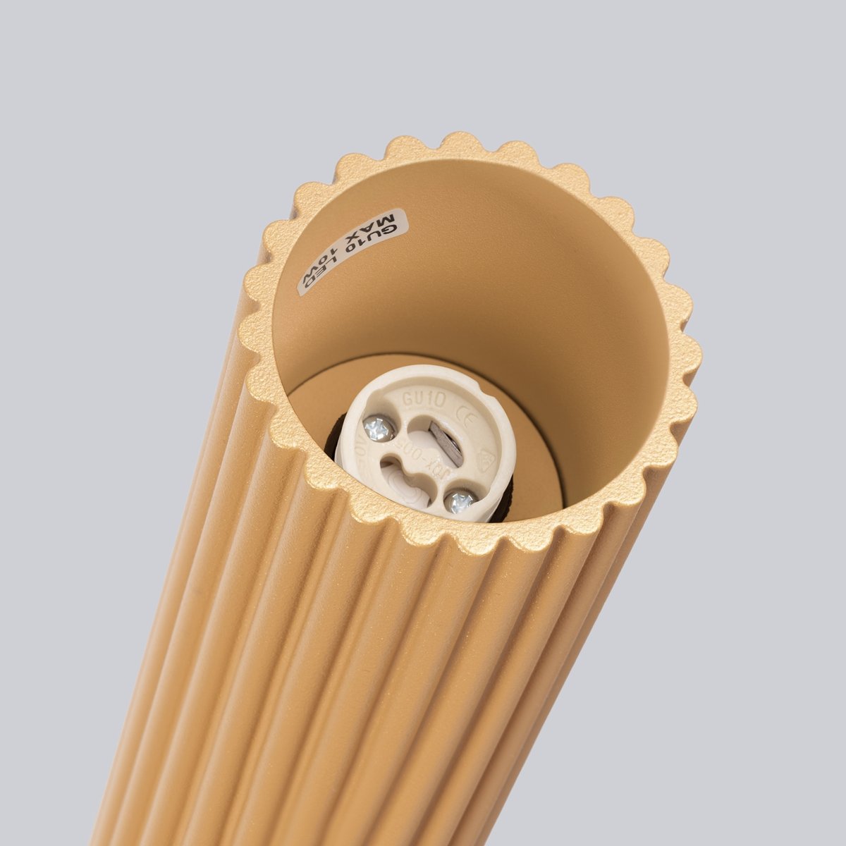 Plafonnier Aluminium Doré GU10 1 Karbon 30 jaune, EDEN