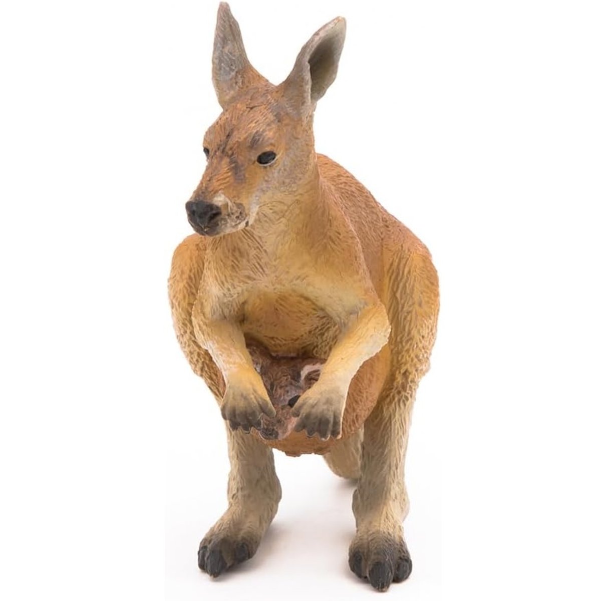 Figurine Kangourou et son bébé marron, PAPO