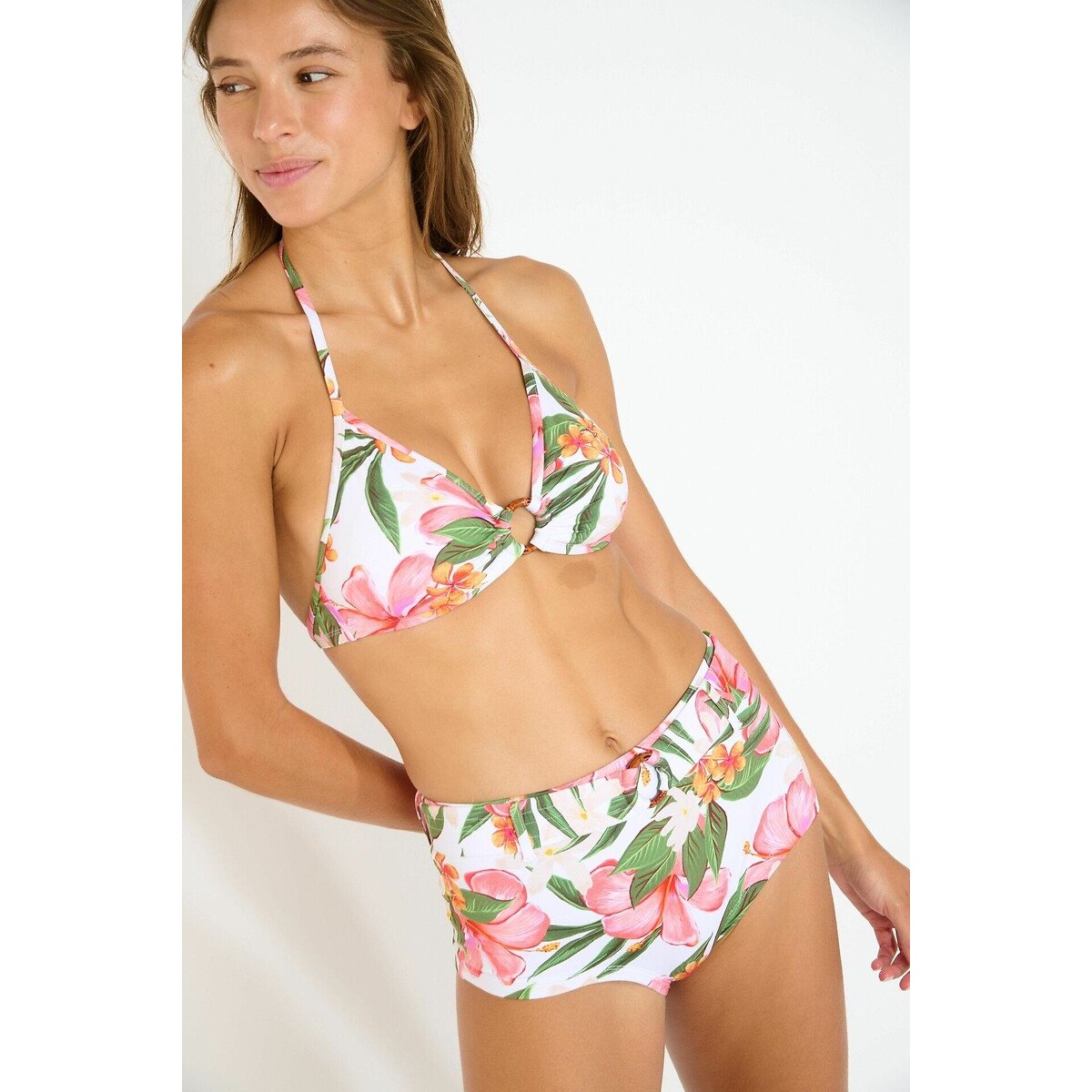 Bikini-bh KINEW - TAHITI bedrukt wit, BANANA MOON