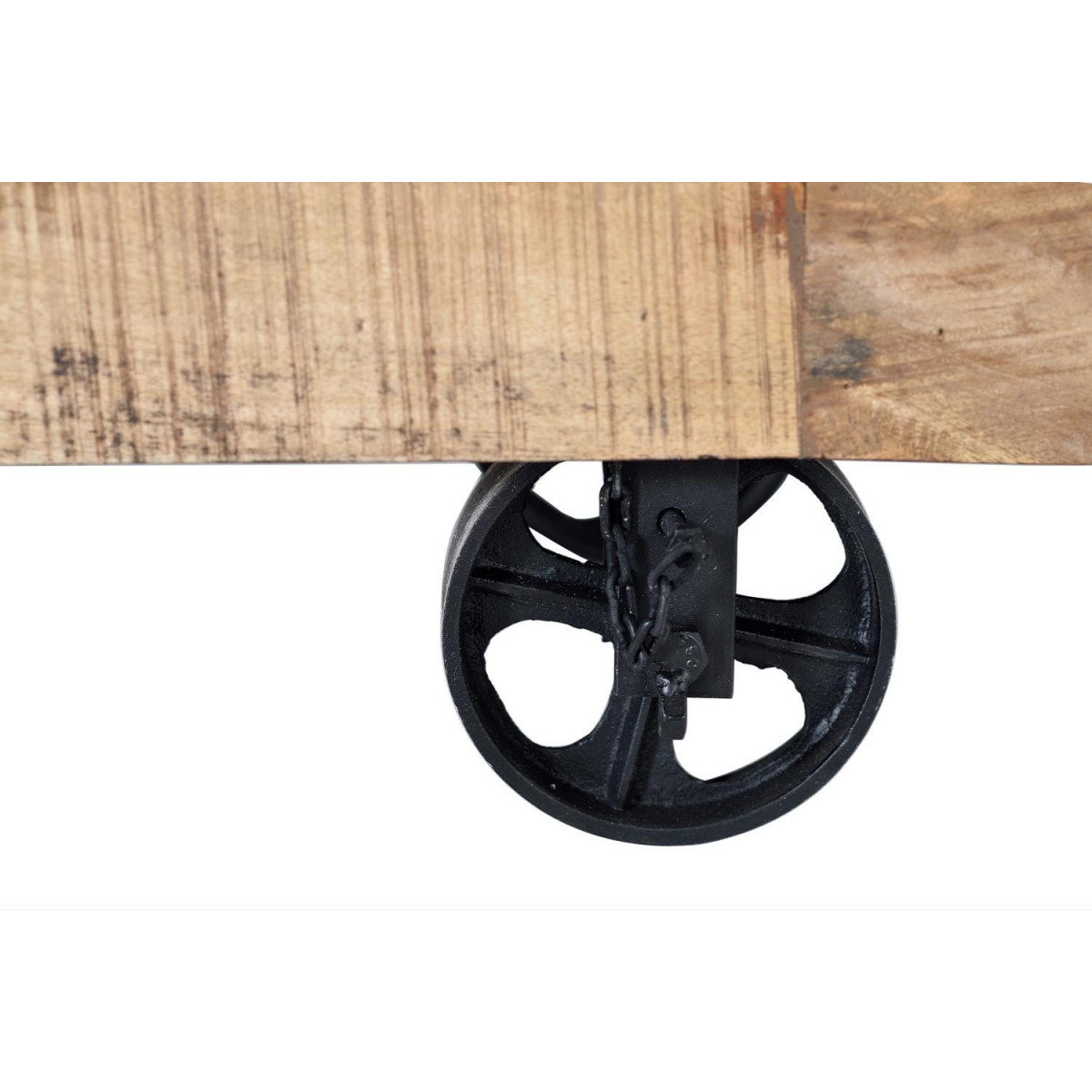 Meuble tv 2 tiroirs - BRUNELLE marron, DECORATION D’AUTREFOIS