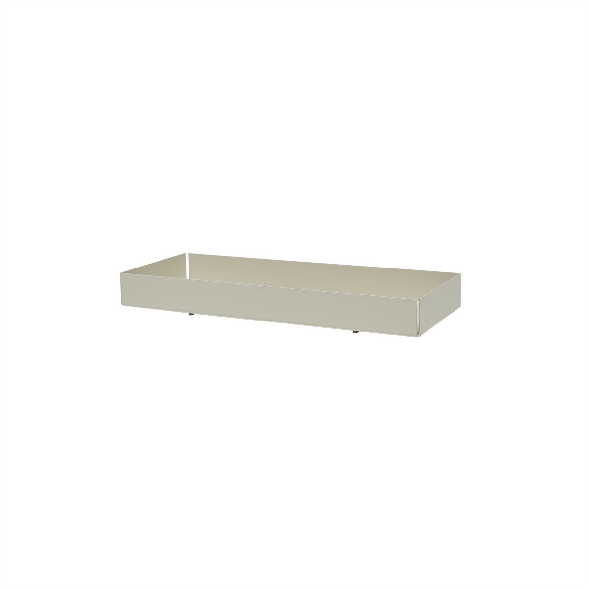 Plateau en acier inoxydable avec organiseur LIVING beige, OYOY LIVING DESIGN