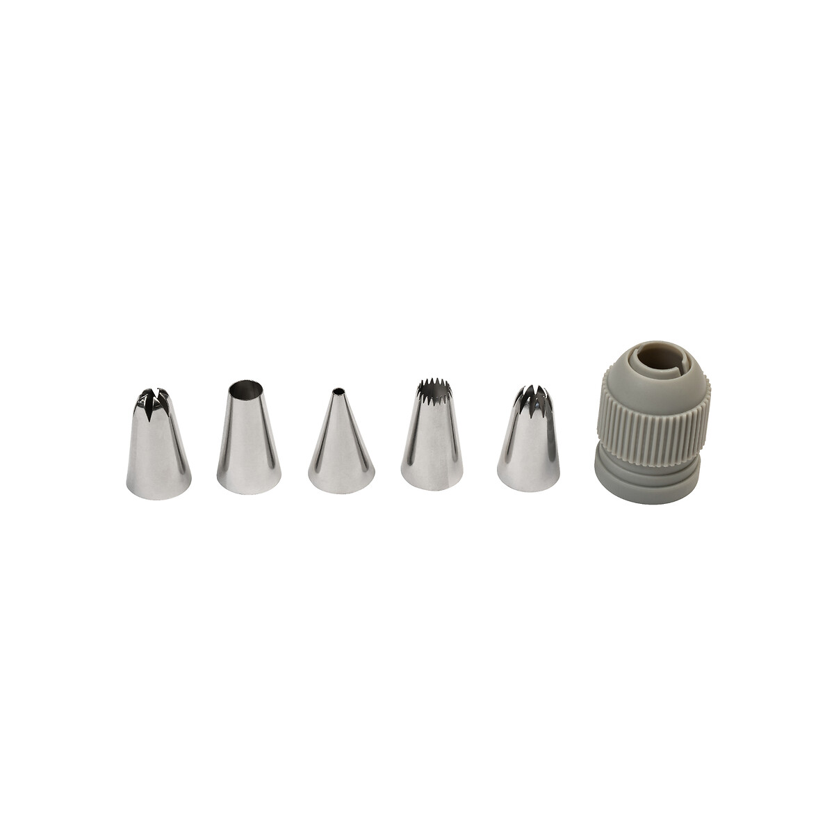 At Home Piping Bag Set with Nozzles grey, MARY BERRY