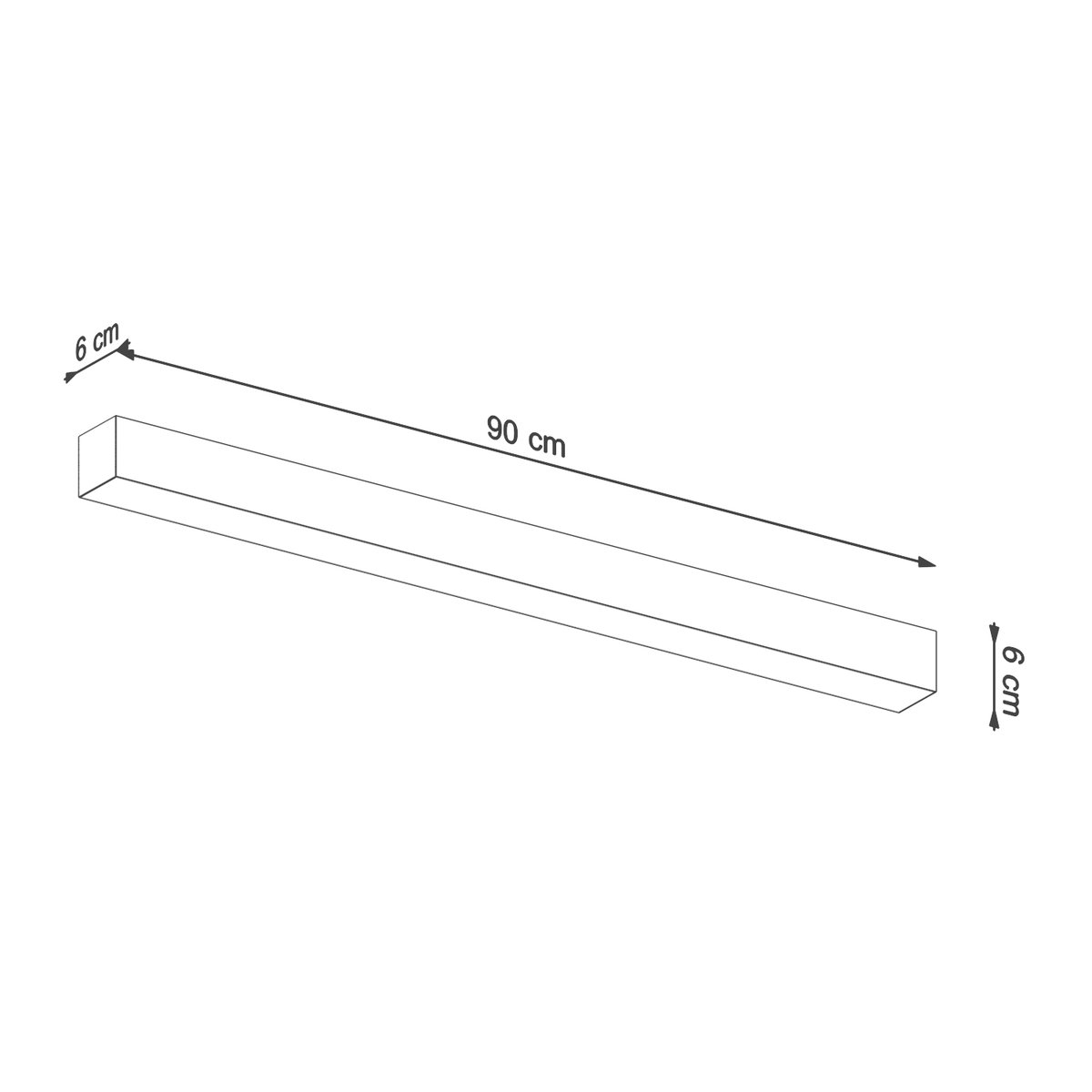 Plafonnier Aluminium Gris LED 1 Pinne gris, EDEN