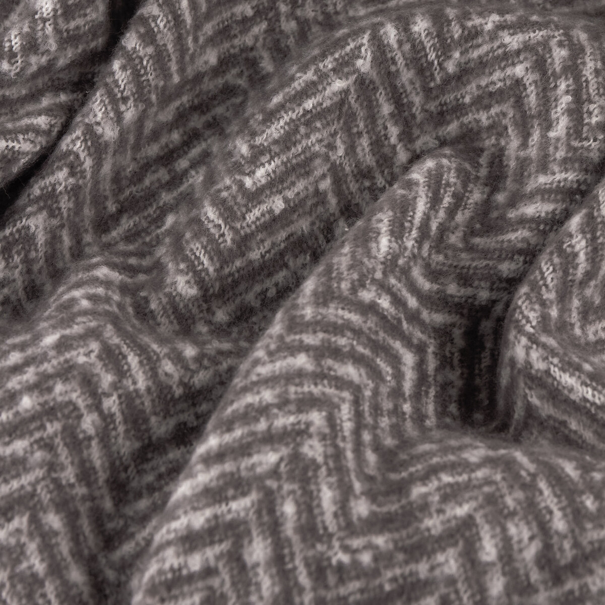 Tweedie Brushed Herringbone Throw charcoal, FURN.