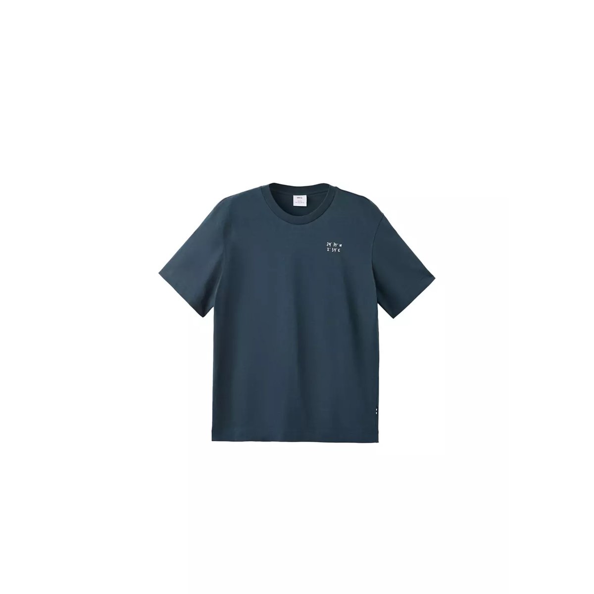 T-shirt 100 % coton imprimé bleu marine, MANGO MAN