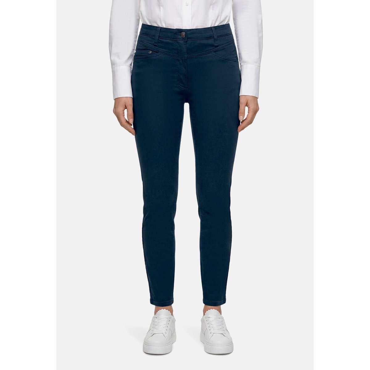 Pantalon casual coupe slim fit dark sky, BETTY BARCLAY