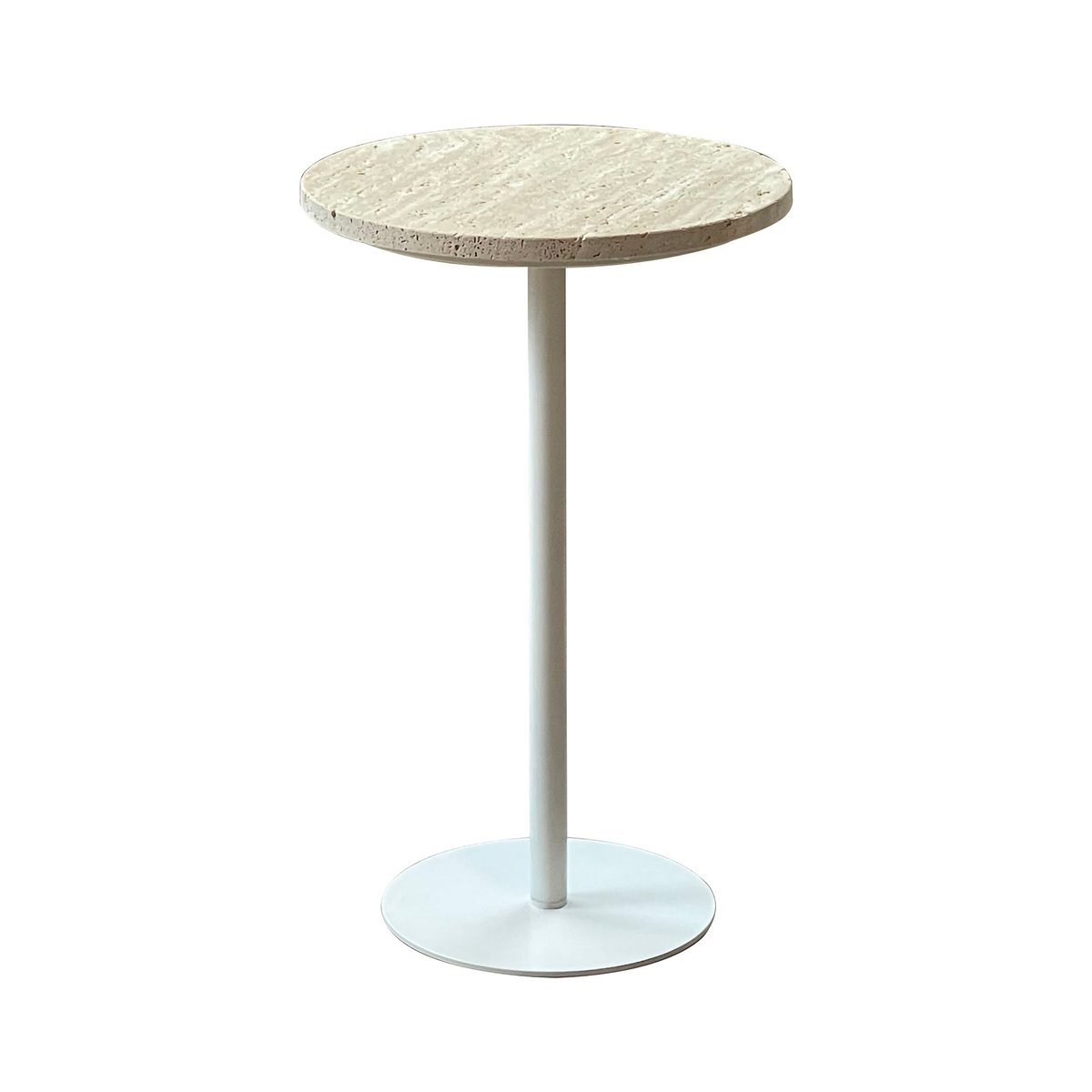 Meuble d'appoint en métal, TRAVI beige-blanc, NOW'S HOME