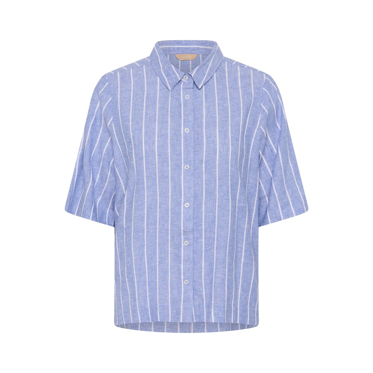 Chemise à manches courtes bleu blanc powder blue/gardenia stripe, CULTURE