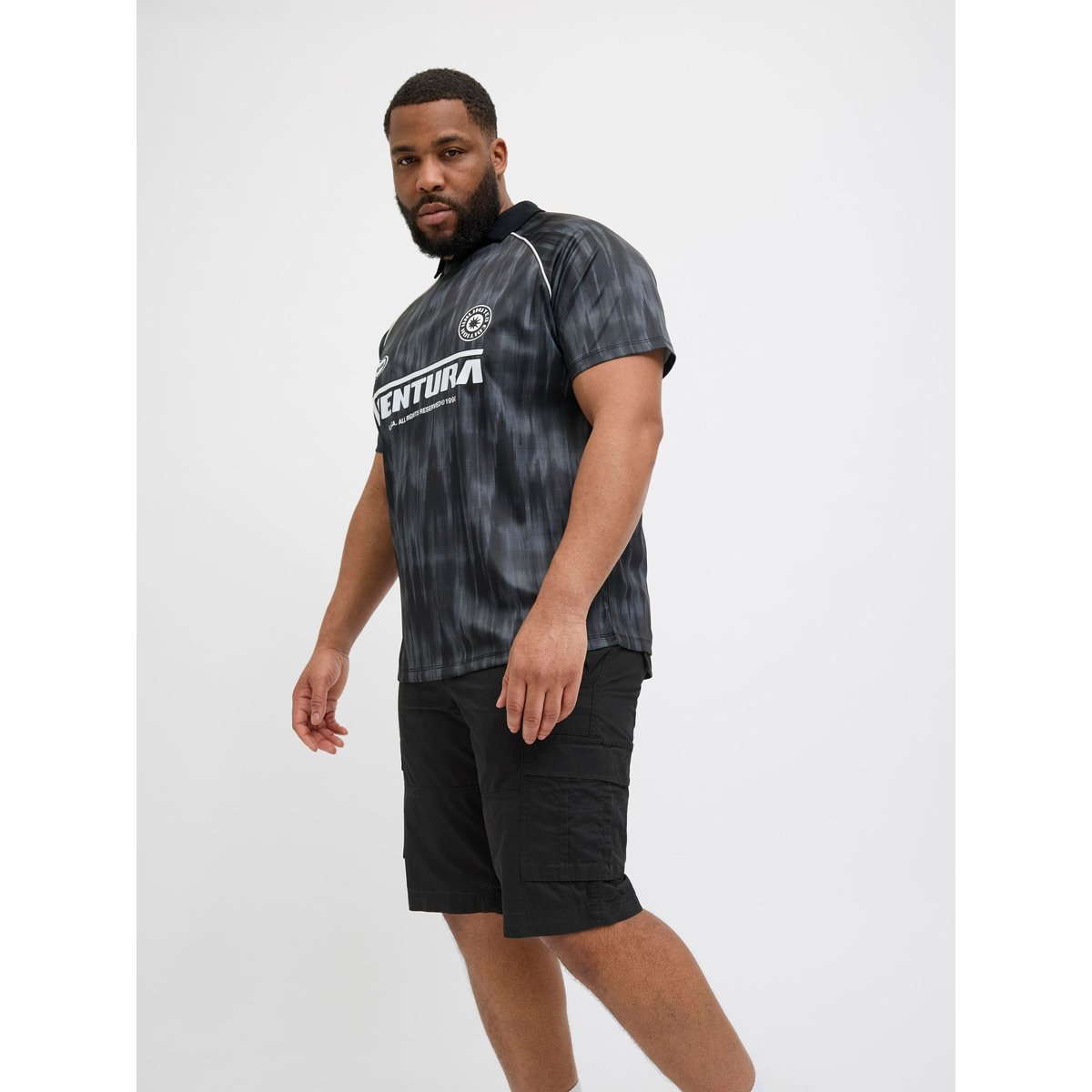 Short Cargo noire - black, JACK & JONES