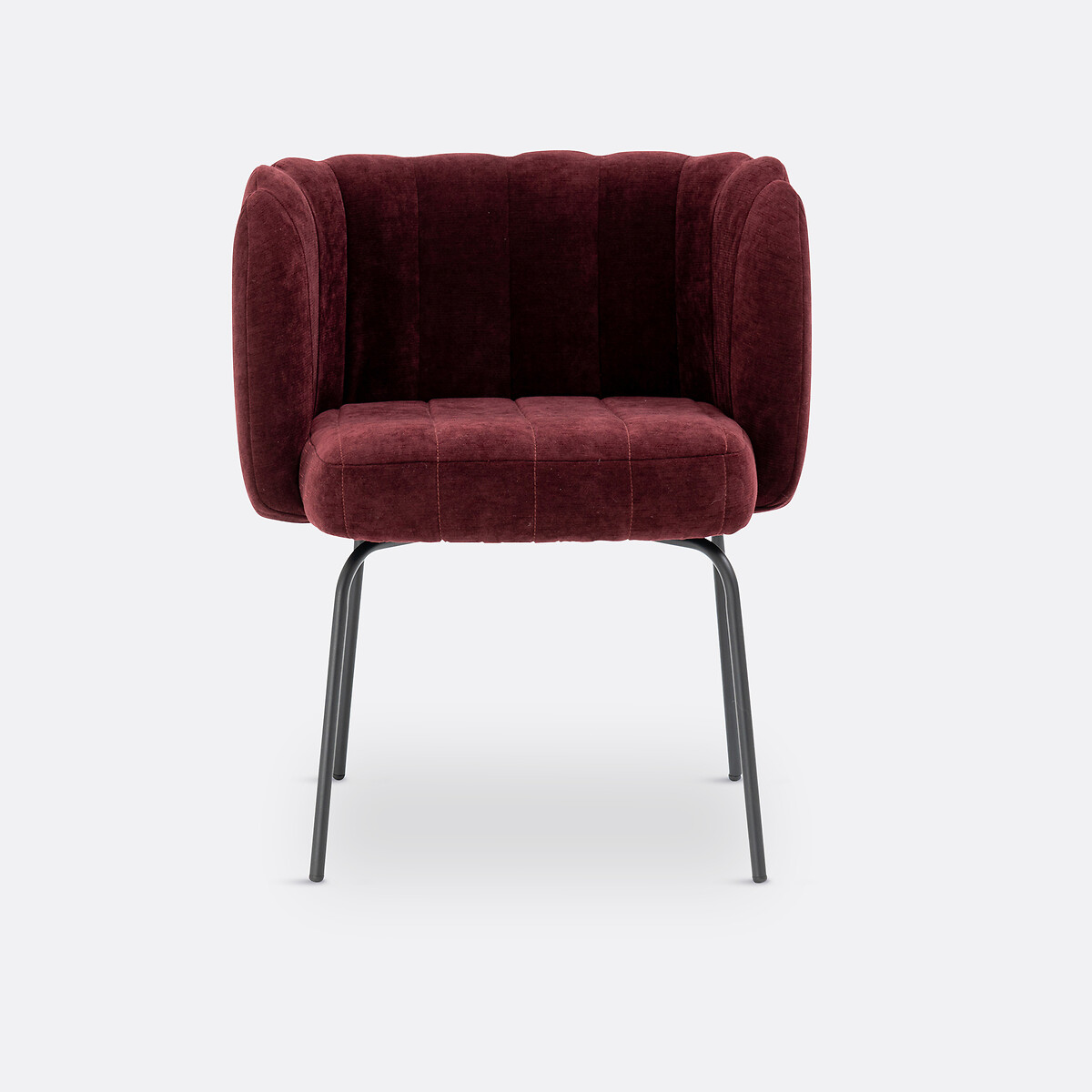 Cadeirão de mesa em veludo, Douna bordeaux, LA REDOUTE INTERIEURS