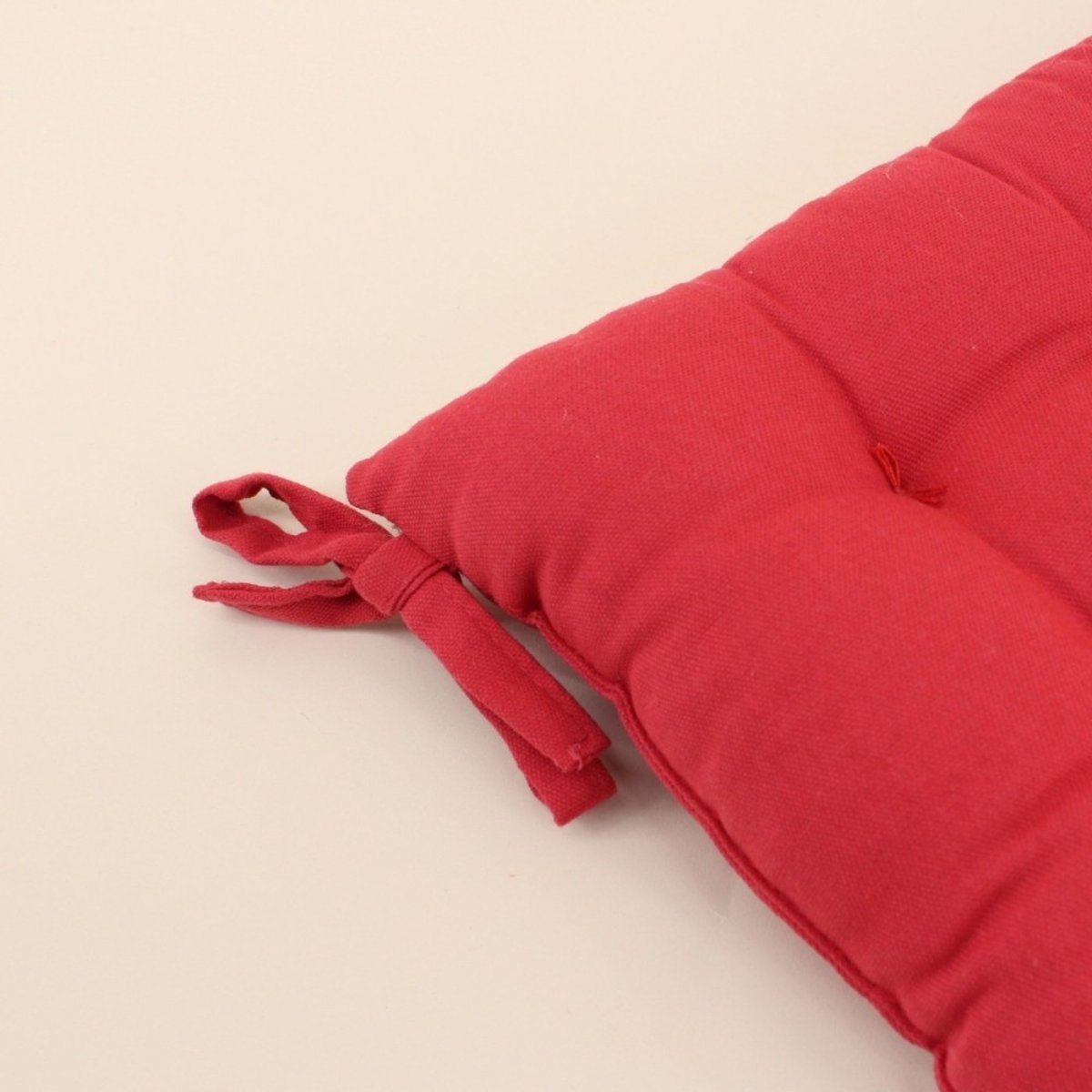 Lot de 4 galettes de chaise 40x40cm rouge, ORNAMI