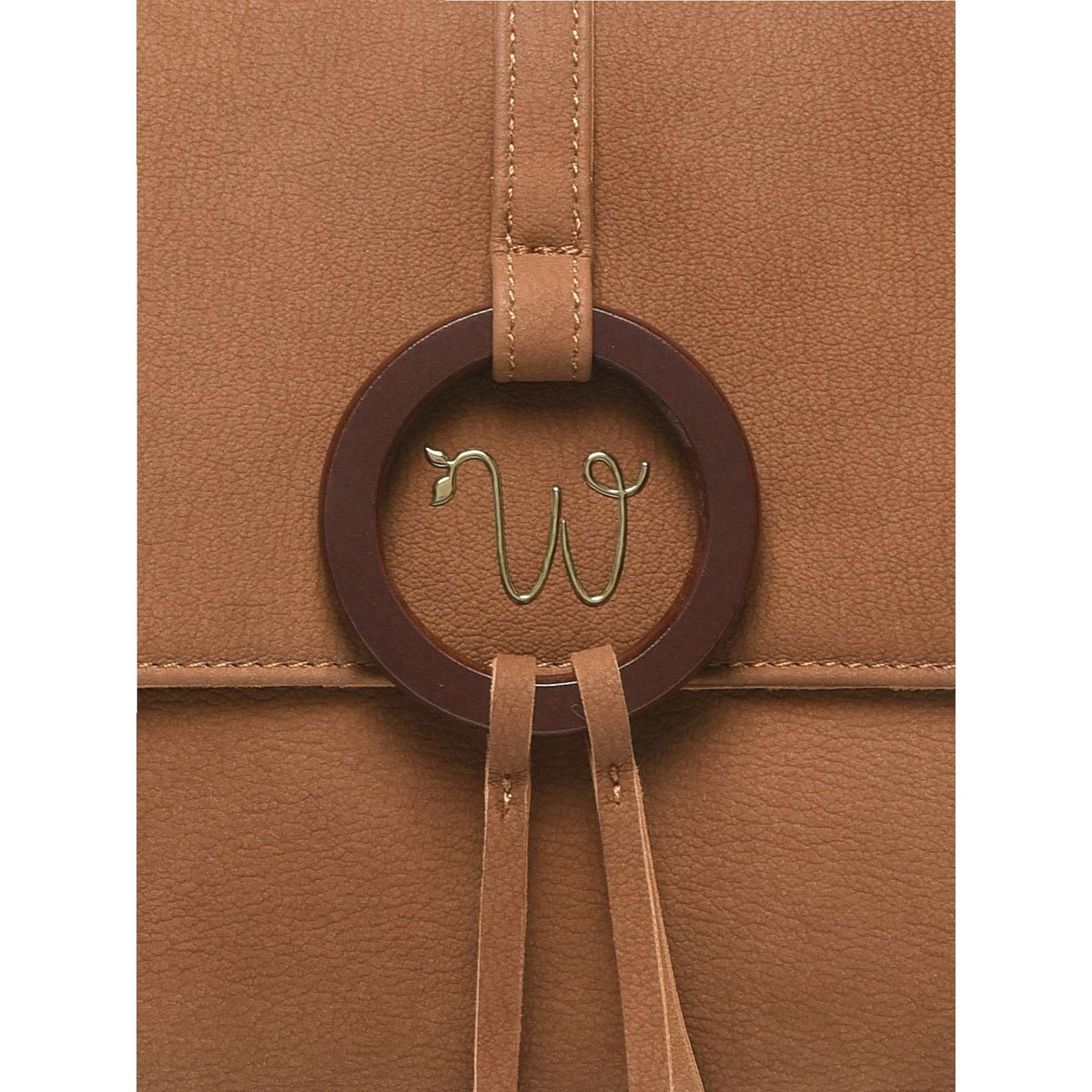 Sac bandoulière Verveine camel, WOOMEN