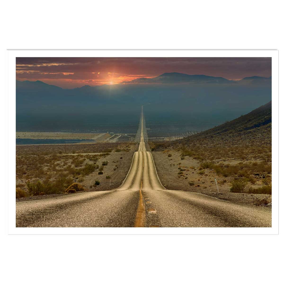 Affiche paysage roadtrip affiche seule, HEXOA
