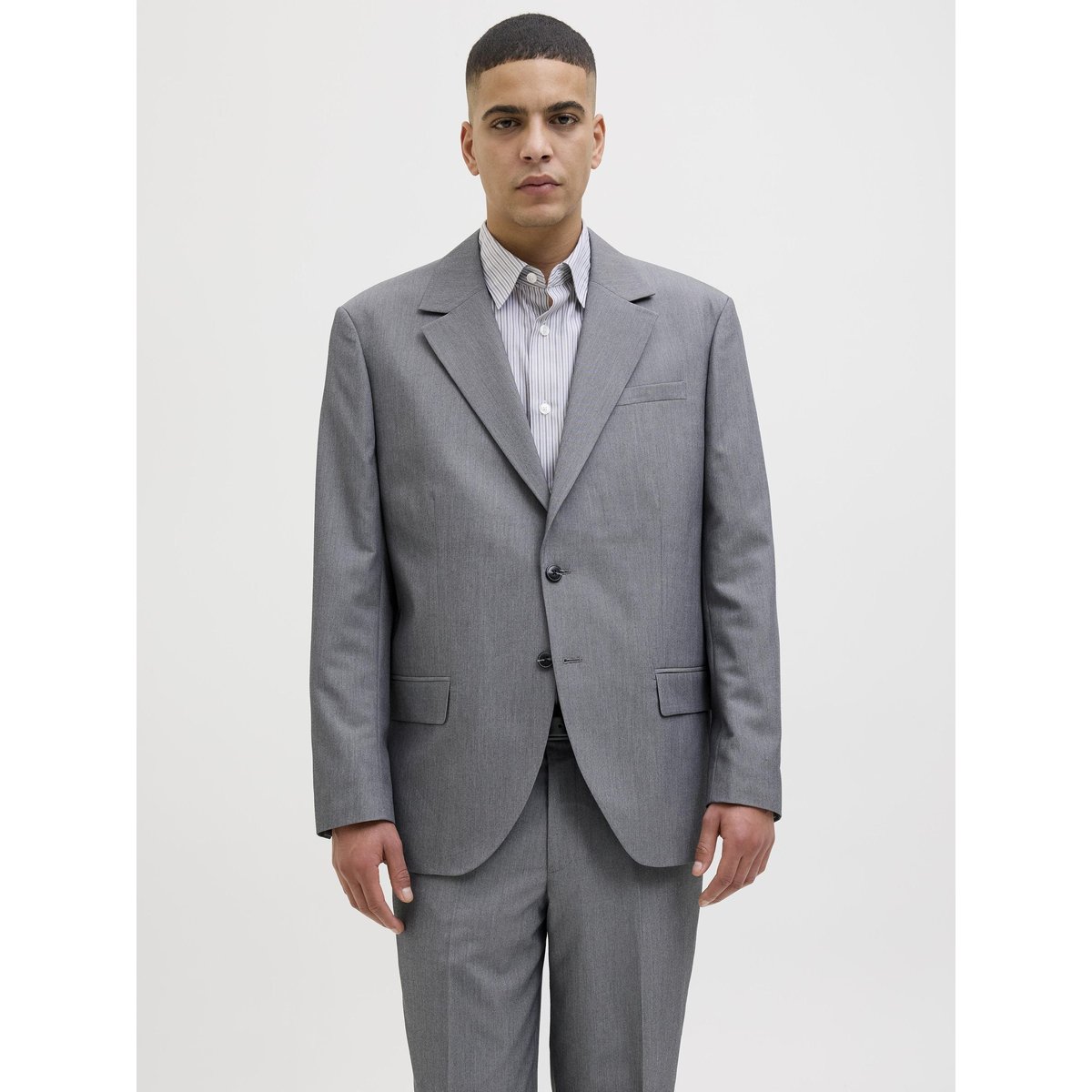 Blazer Croisé light grey melange 1, JACK & JONES