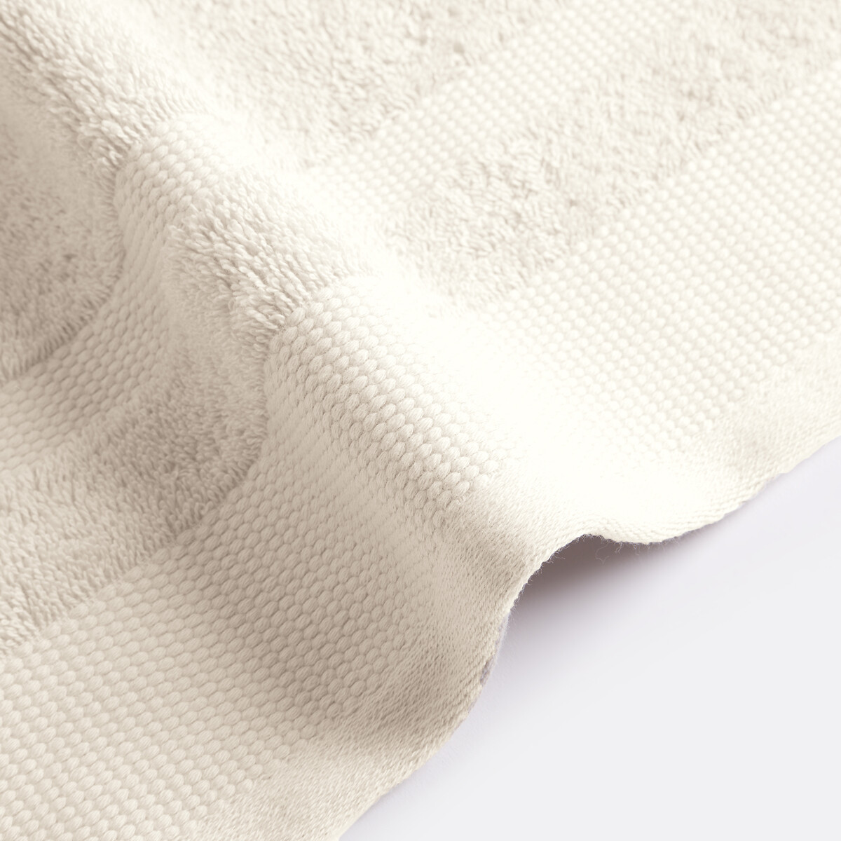 Serviette éponge en coton Égyptien 600g/m2, Kheops blanc cassé, LA REDOUTE INTERIEURS