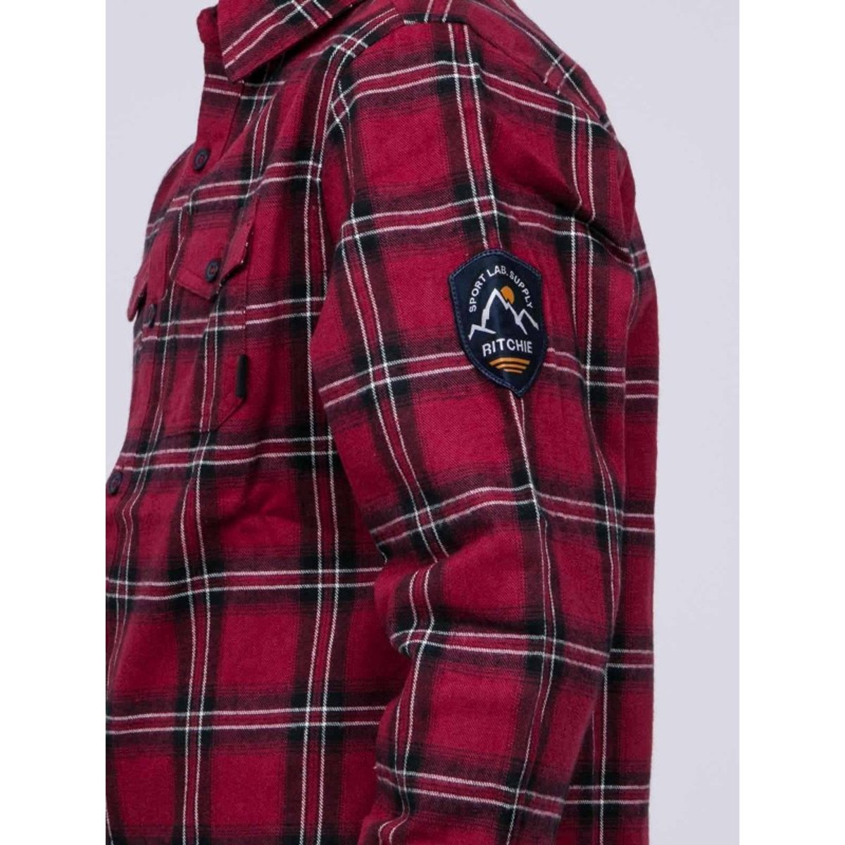 Chemise Manches Longues Carreaux Tamaro-j bordeaux, RITCHIE
