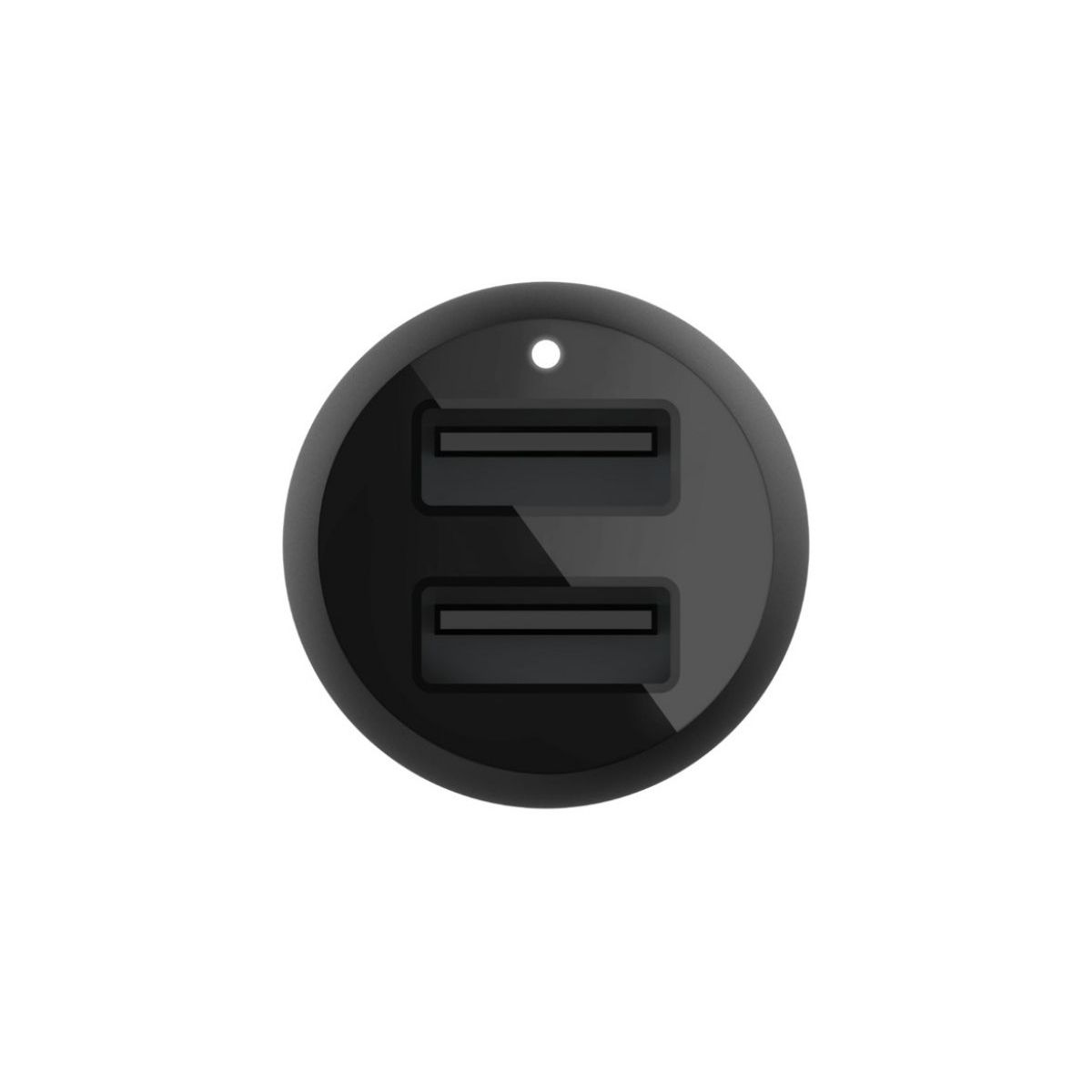Chargeur 24W 2xUSB-A/USB-C 1m noir noir, BELKIN