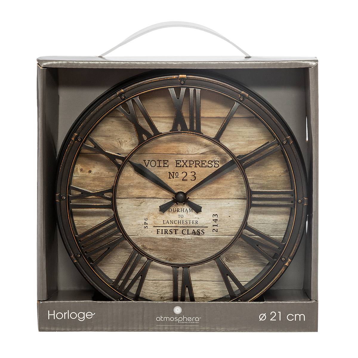 Horloge à poser VINTAGE marron, ATMOSPHERA