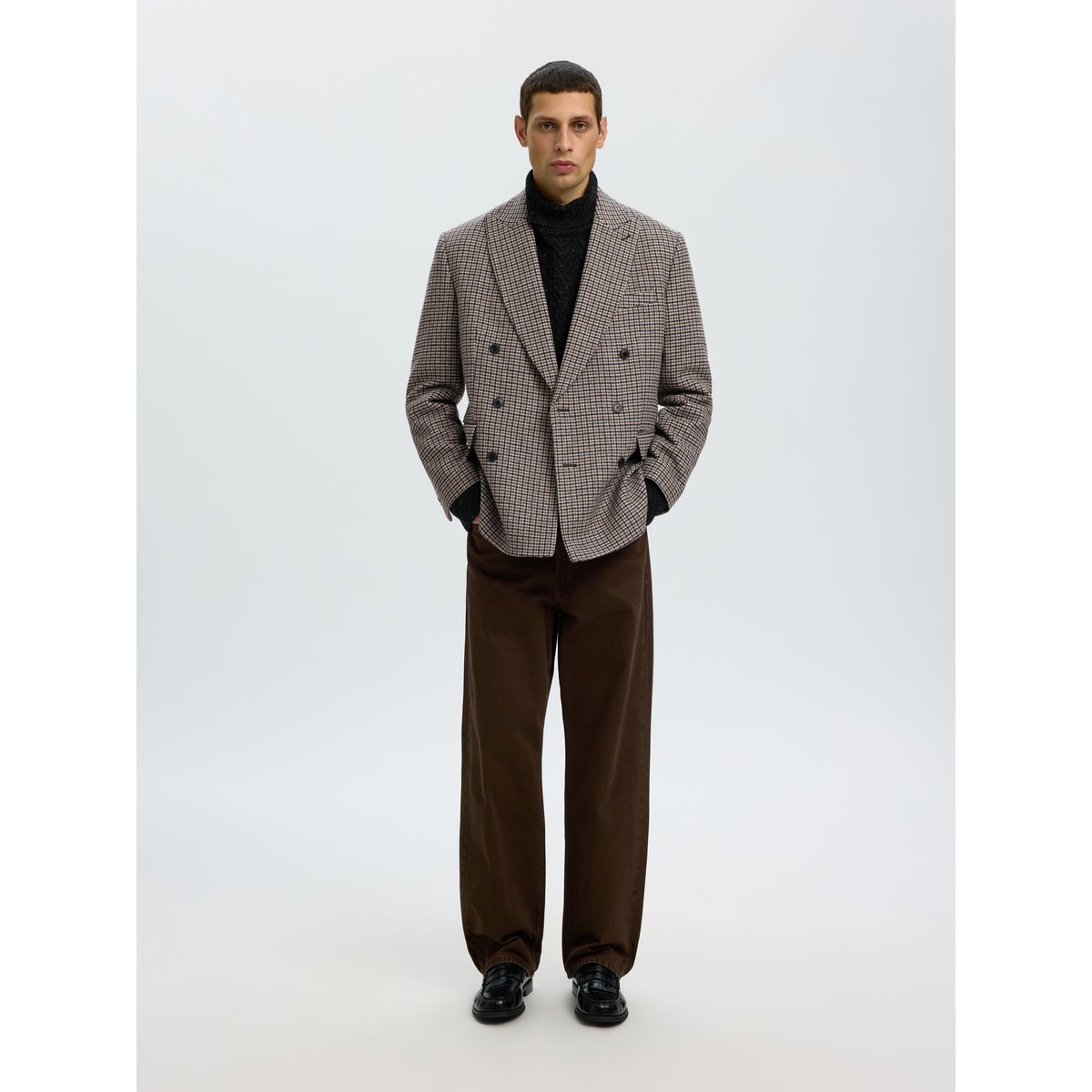 Blazer À Double Boutonnage gris - medium grey melange1, SELECTED