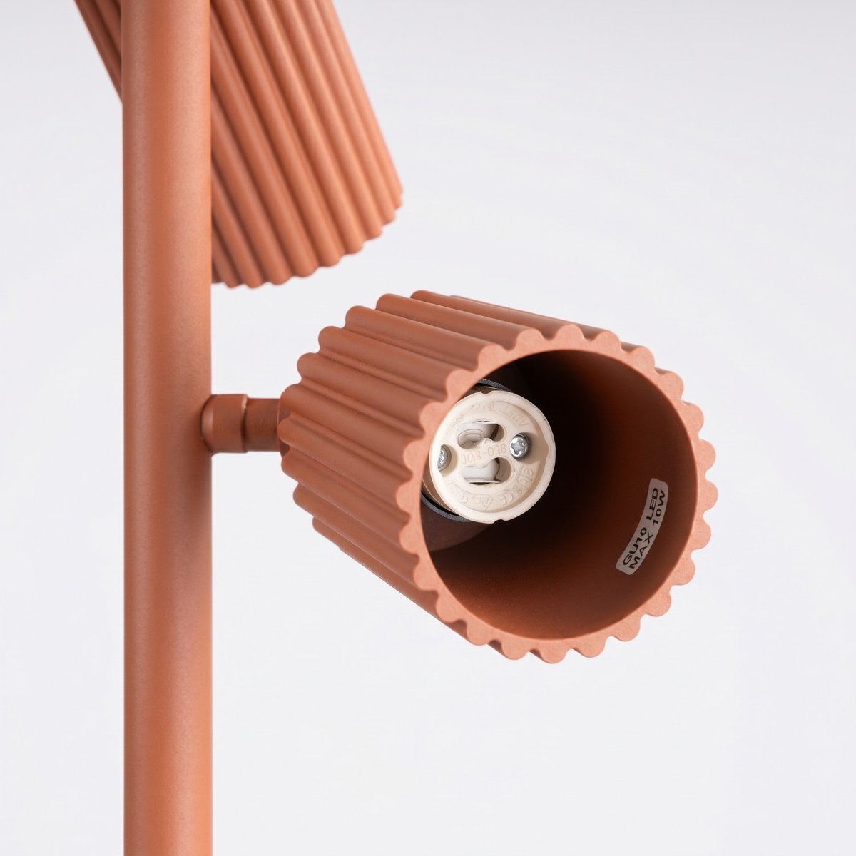 Lampadaire Aluminium Ocre Rouge GU10 3 KARBON ocre rouge, EDEN