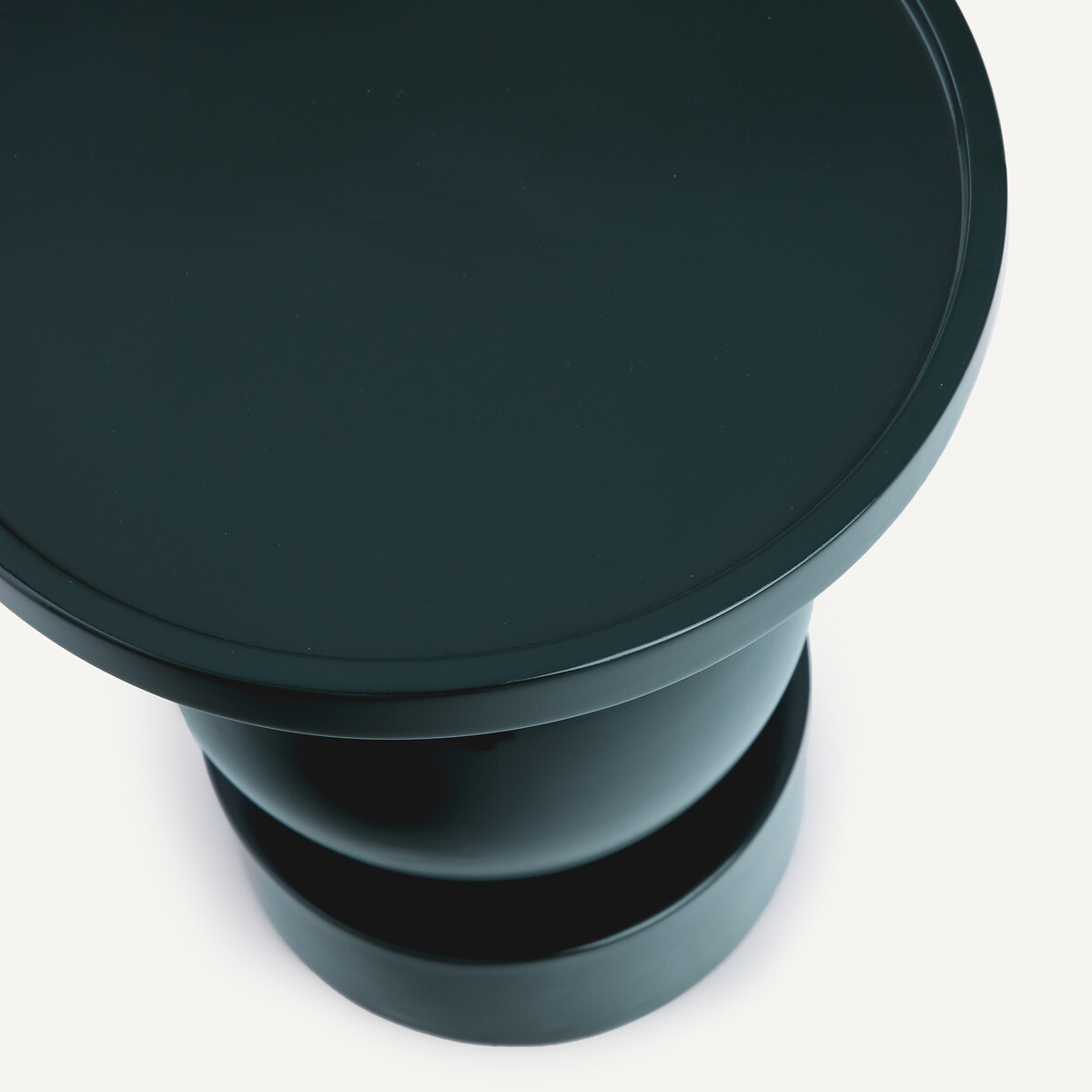 Bout de canapé en acacia finition glossy, Glossy vert de prusse, AM.PM