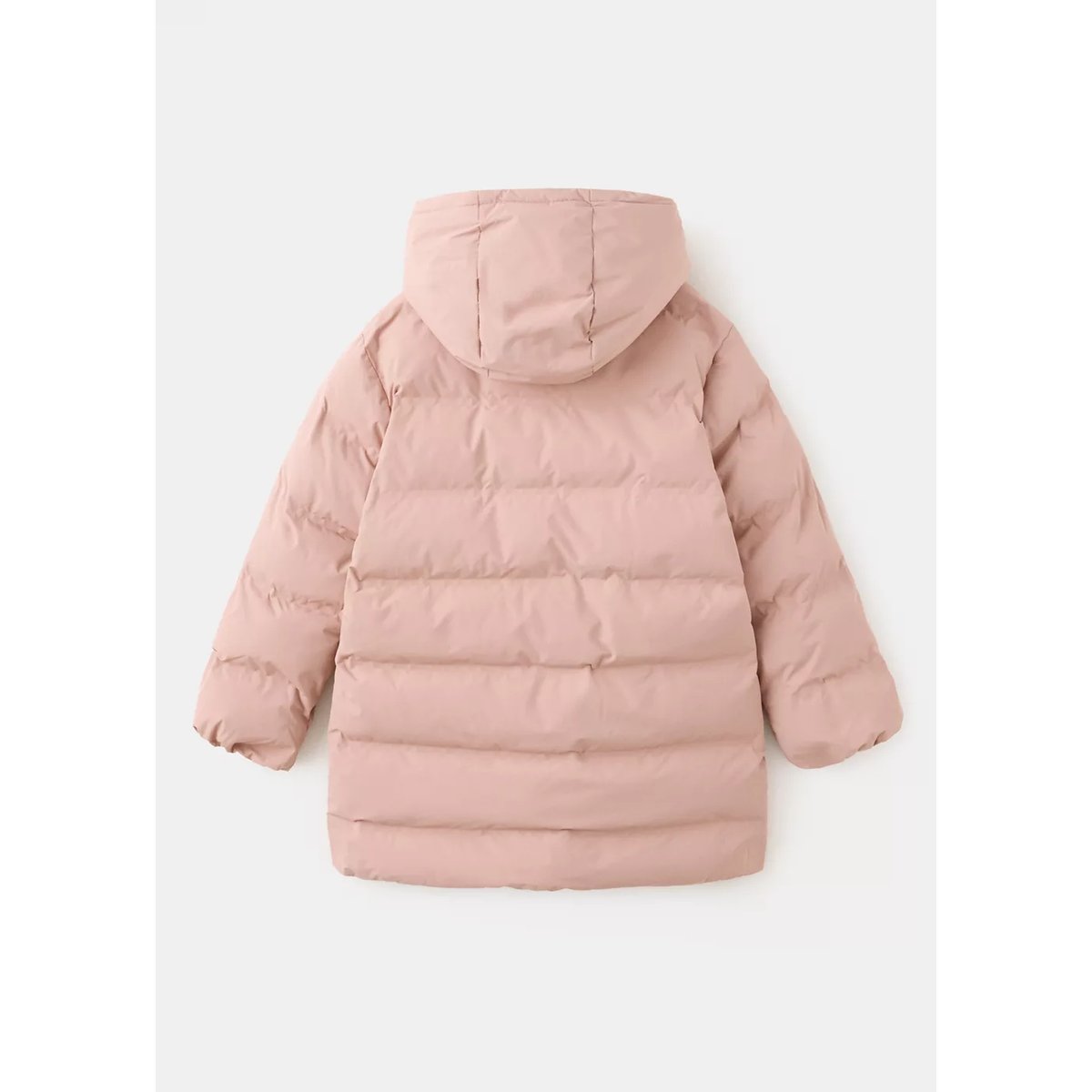 Anorak long matelassé capuche rose, MANGO KIDS