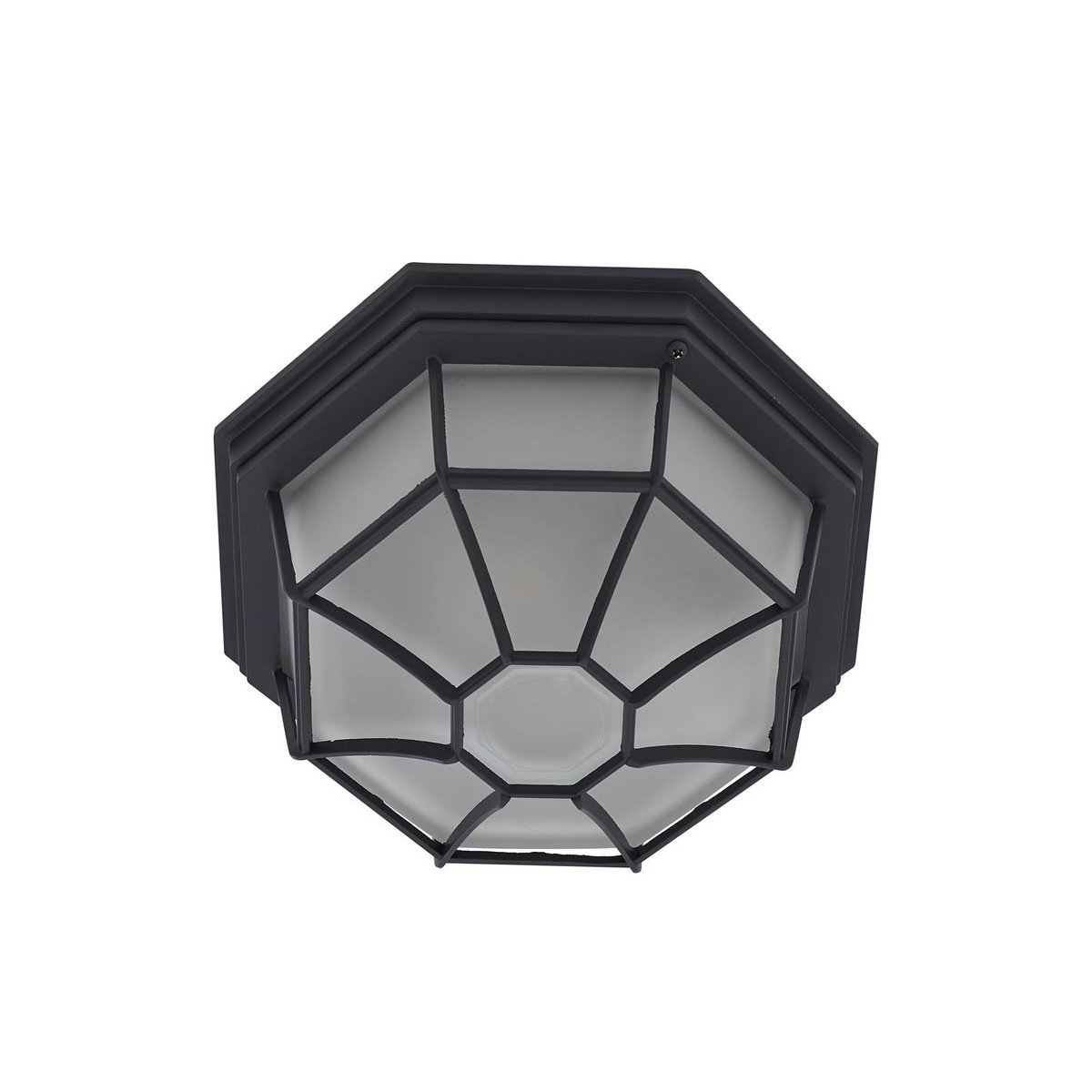 Plafonnier en aluminium moderne, Idril gris foncé, opale, LINDBY