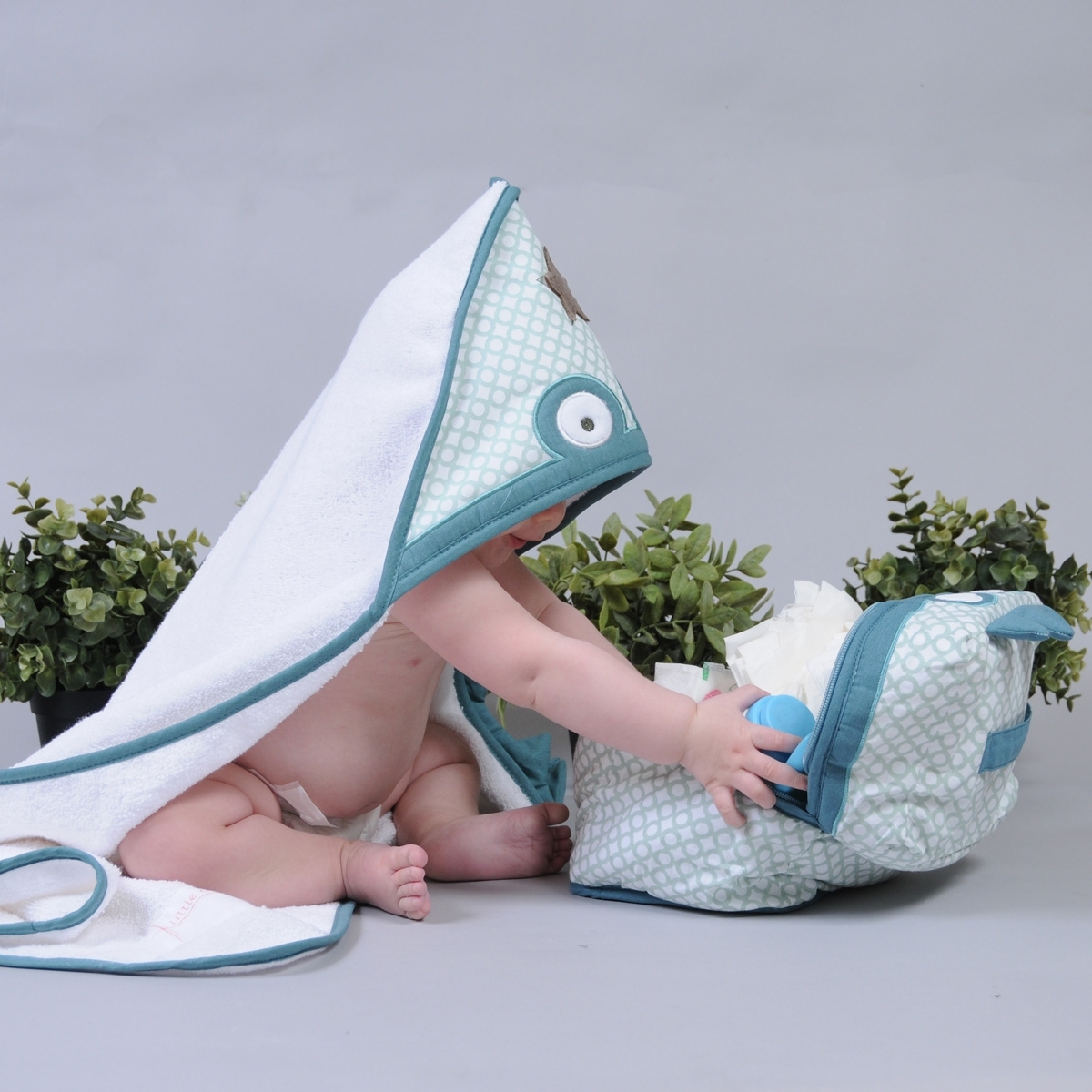 Trousse de toilette CROCODILE vert, LITTLE CREVETTE