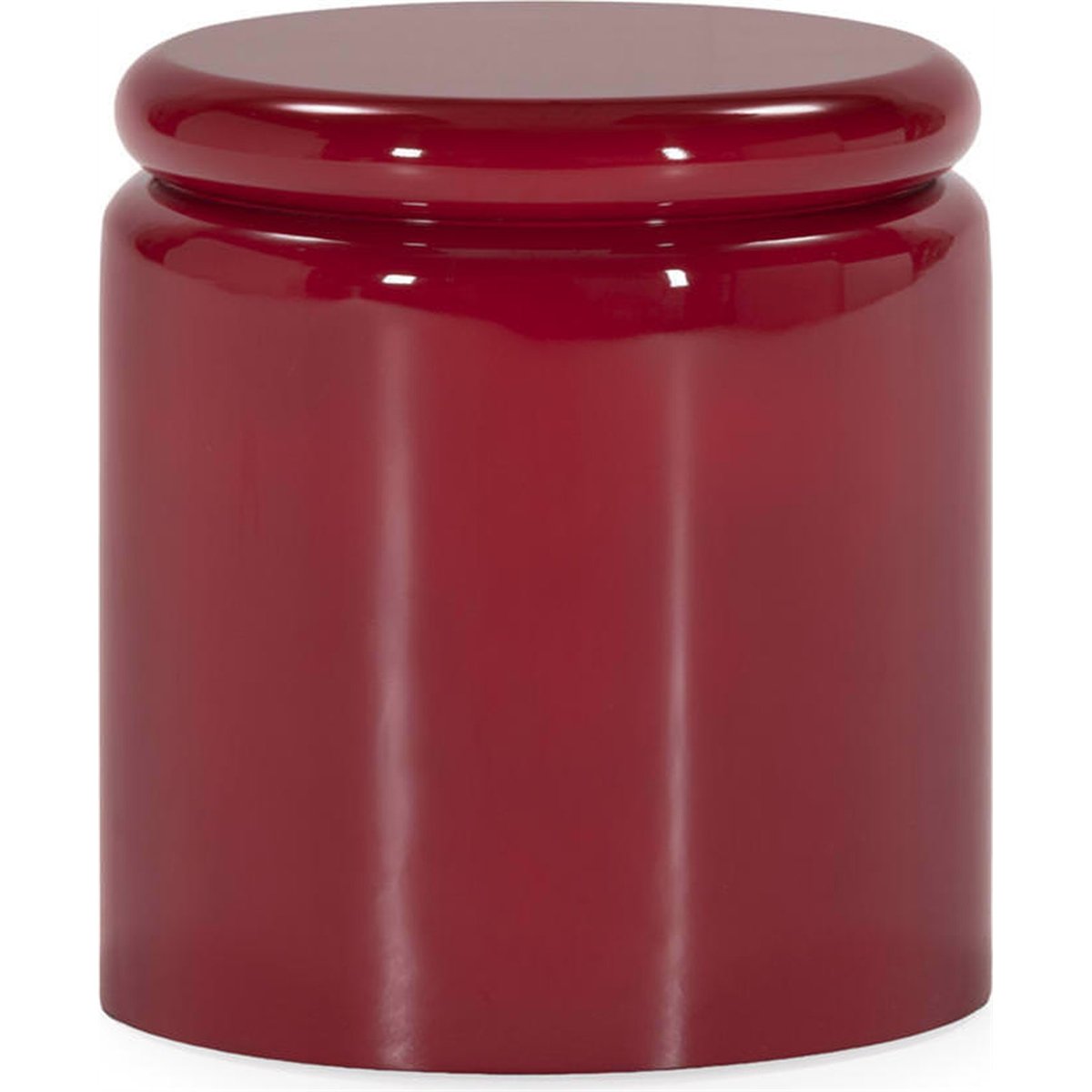 Table d'appoint ronde, Style pop sculpturale rouge brillant, RECOLLECTION