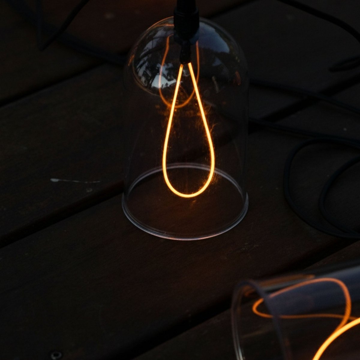 Guirlande à cloche filament GLOW transparent, LUMISKY