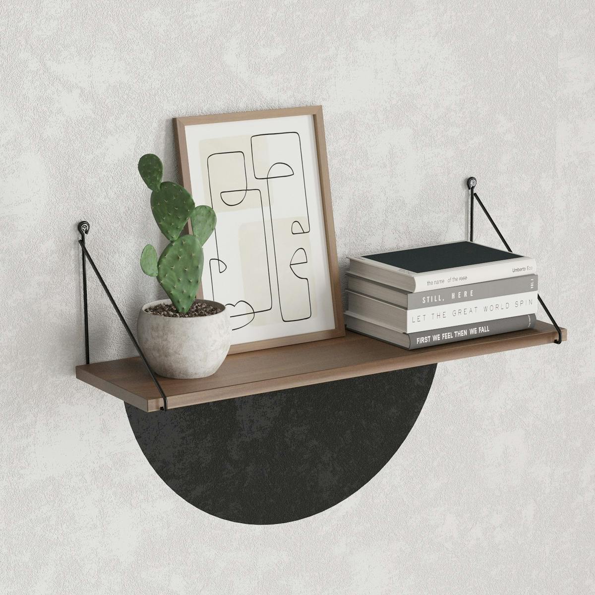 Etagère murale 1 planche 72cm JENA noyer, PIER IMPORT