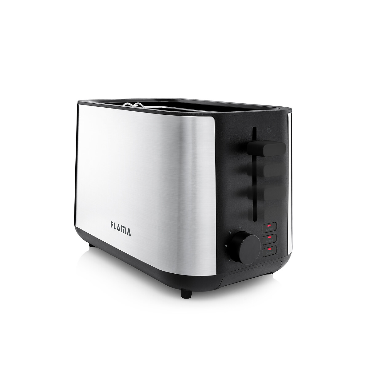 Torradeira Preta Inox 980W 961FL, FLAMA inox, FLAMA