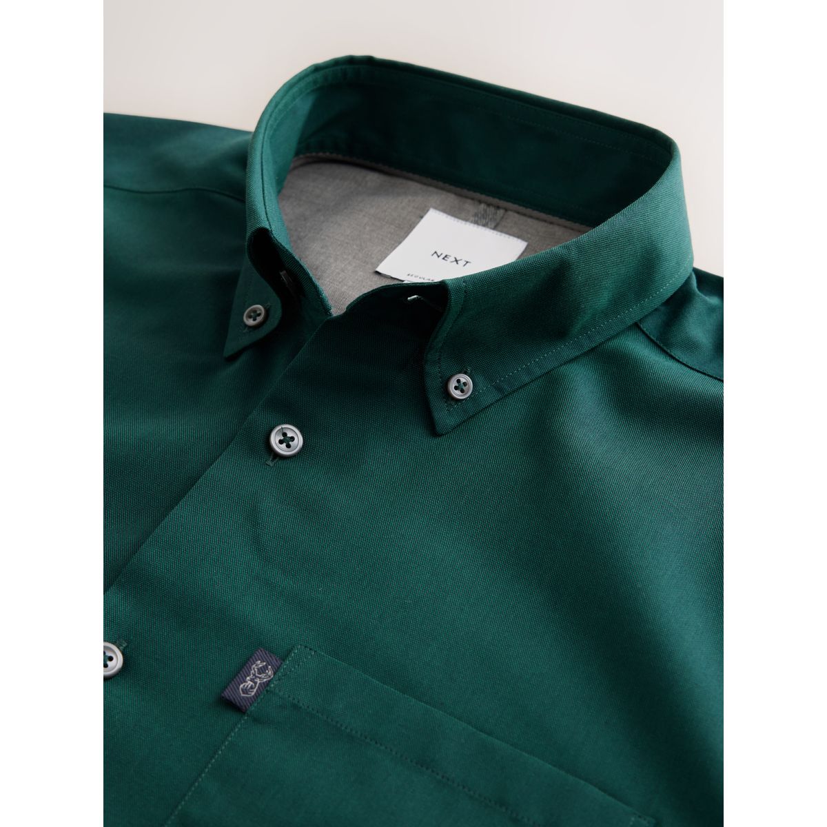 Chemise oxford standard boutonnée vert, NEXT