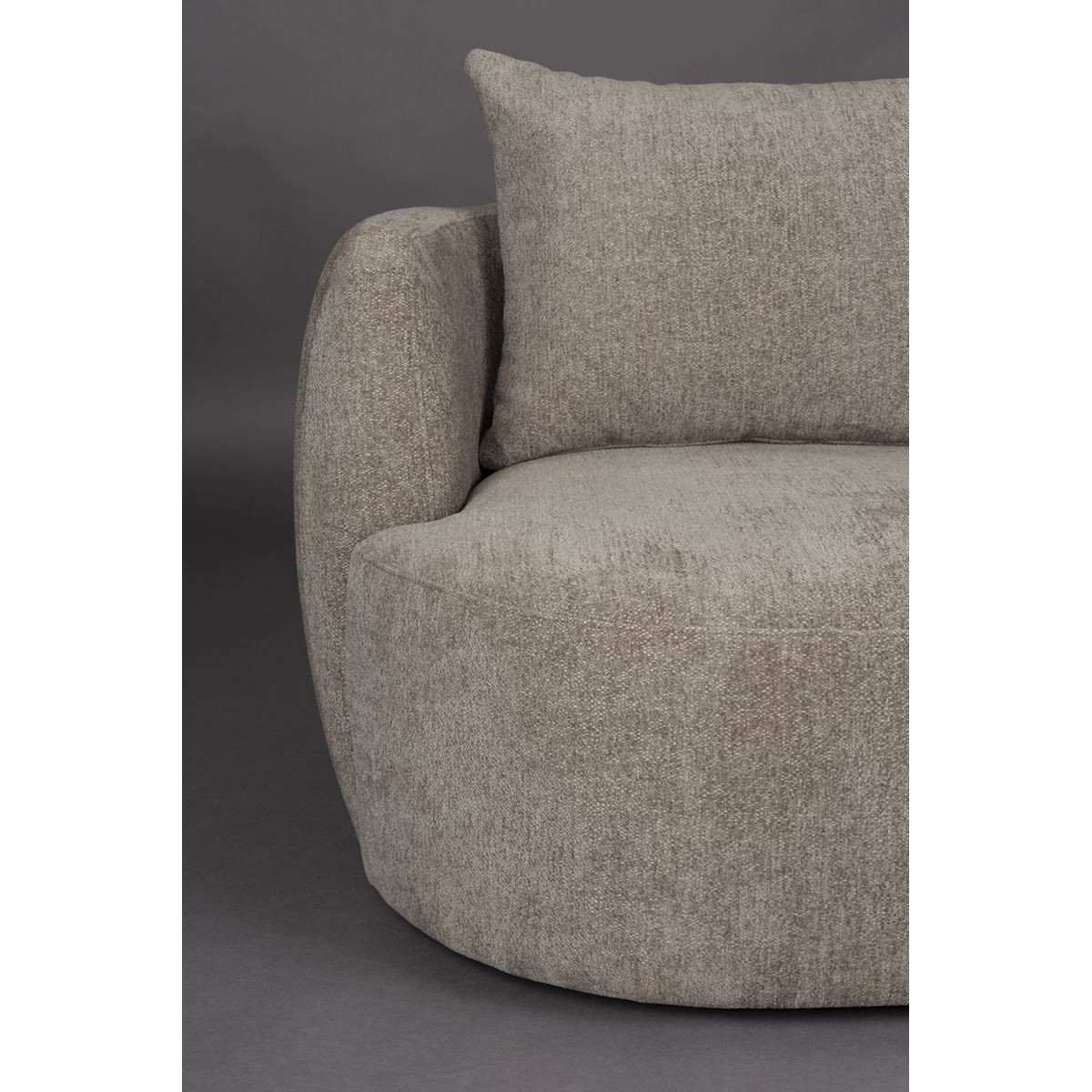 Fauteuil design en tissu, ROCCA taupe, DUTCHBONE