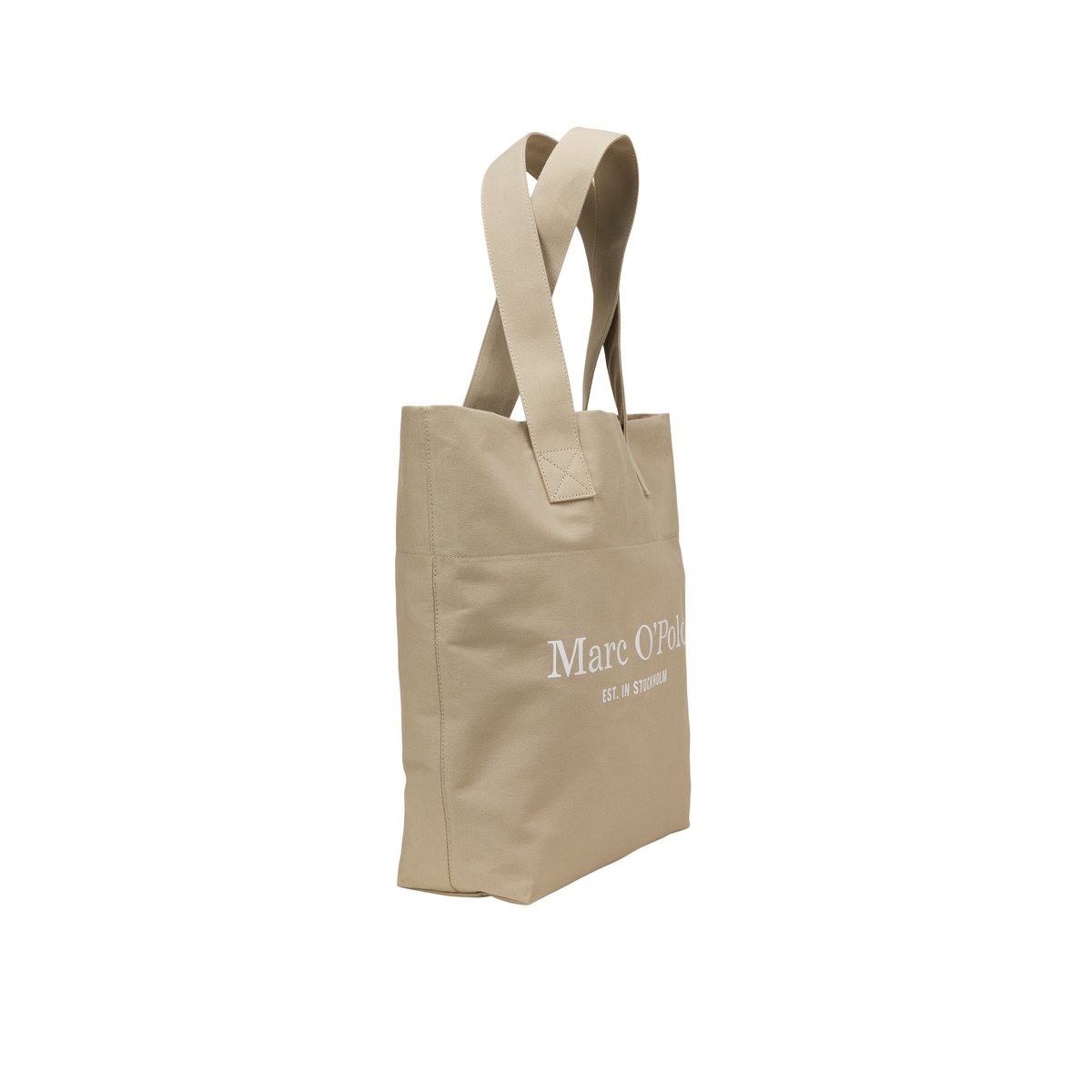 Shopper en toile en coton organique robuste beige, MARC O'POLO