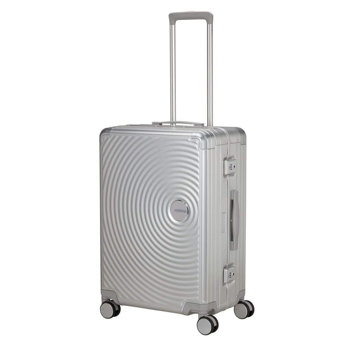 Soundbox alu valise 4 roues taille M silver, AMERICAN TOURISTER