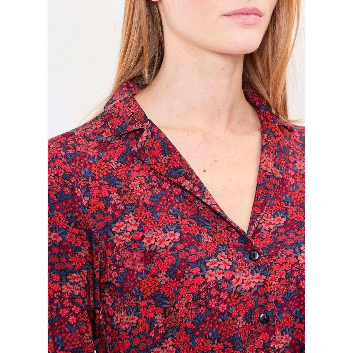 Robe maille fluide ceinturée EZONE rouge orange, PRINCESSE NOMADE