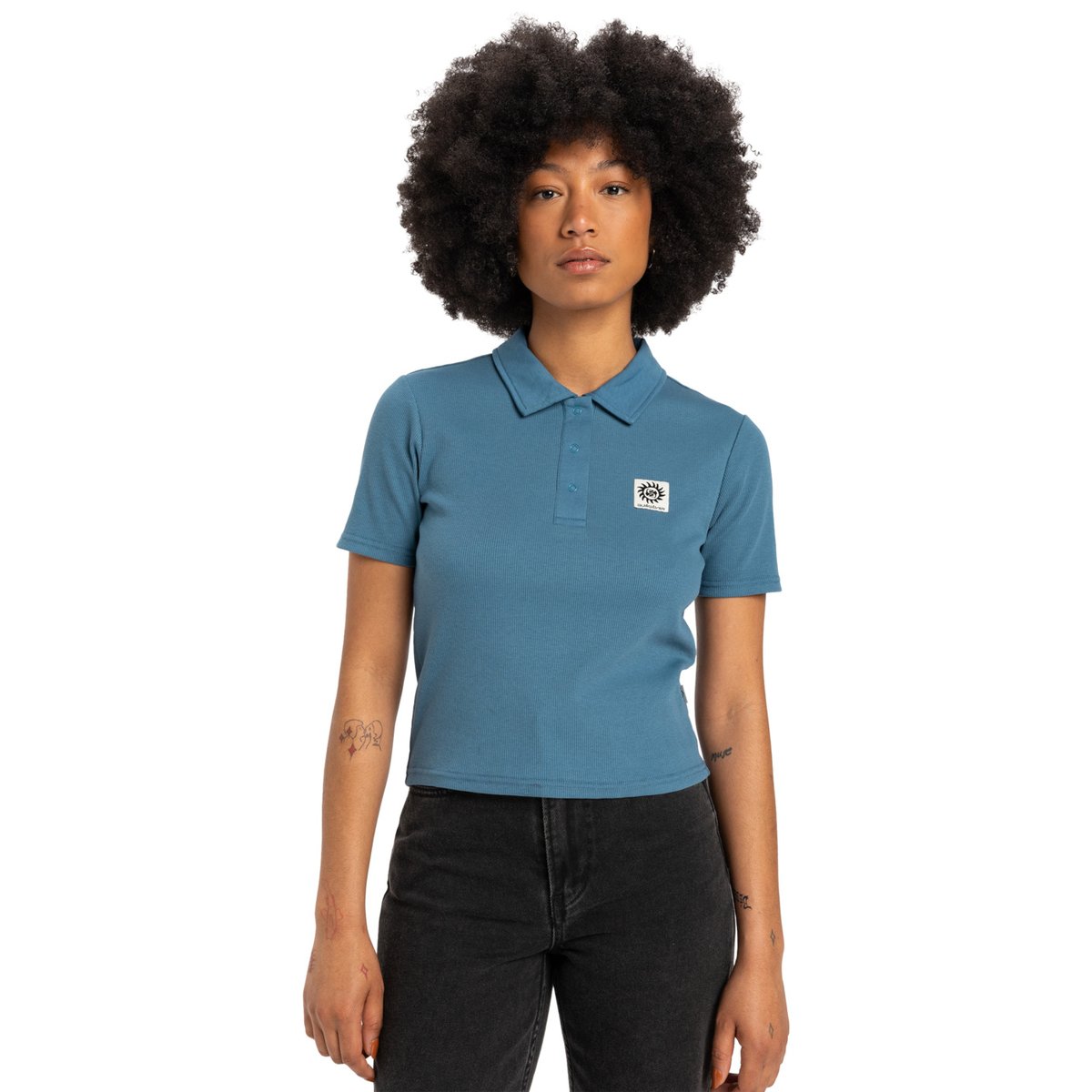 Polo à manches courtes NIGHTCALL POLO bleu real teal, QUIKSILVER