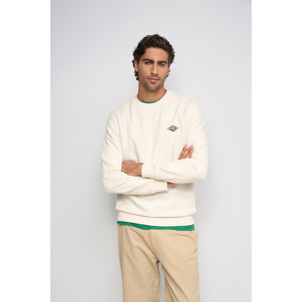SWEAT AVEC LOGO beige, SALSA JEANS