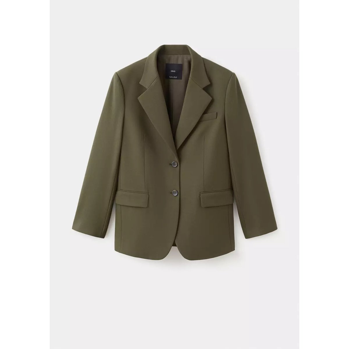 Blazer costume double boutonnage kaki, MANGO