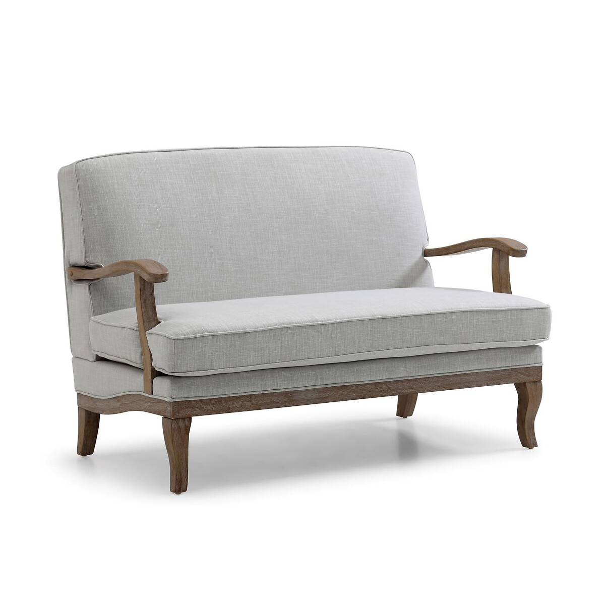 Oakley Linen 2 Seater Accent Sofa cream, SO'HOME